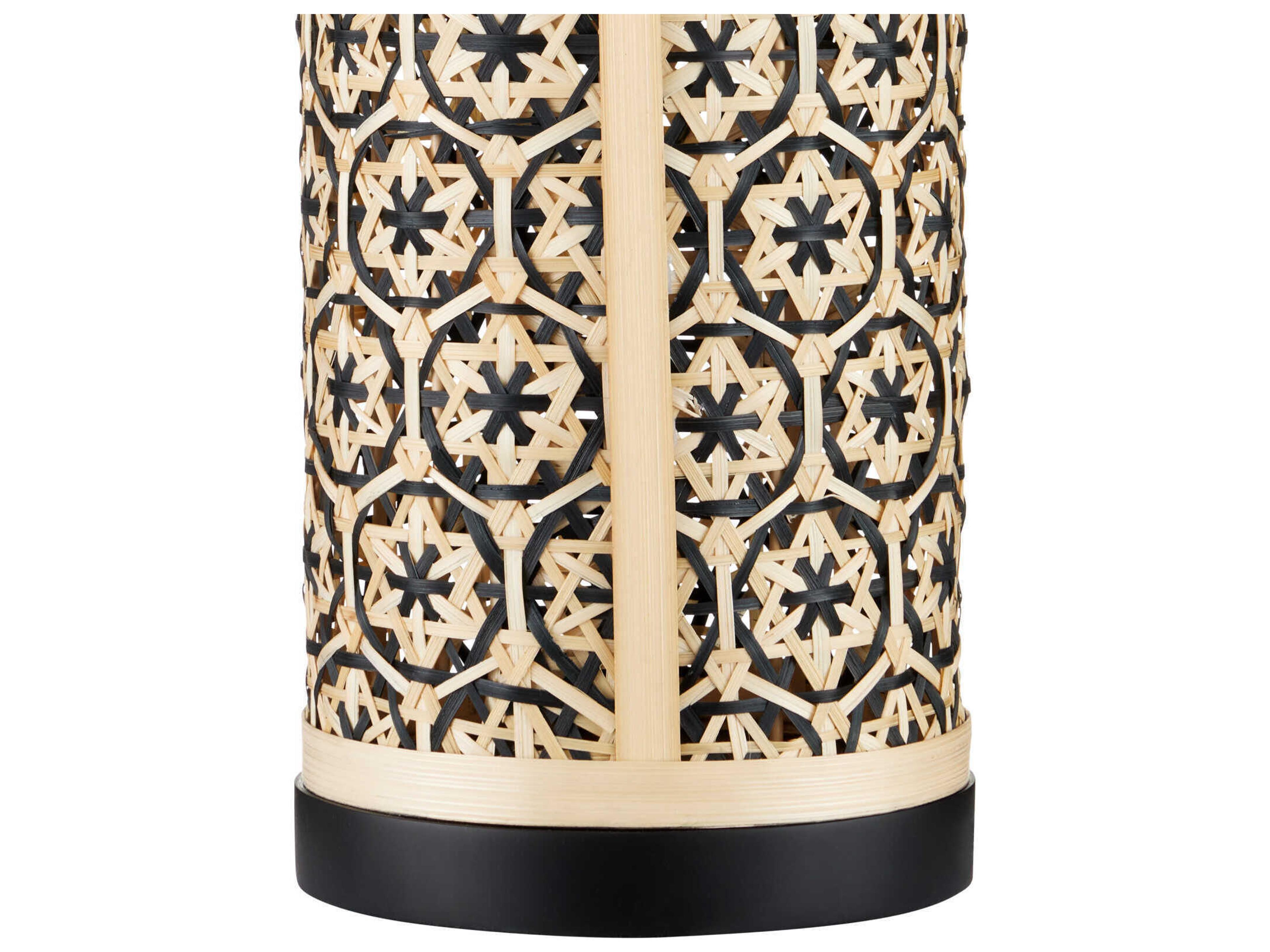 Currey & Company Nebulon Natural Black Polyester Buffet Lamp