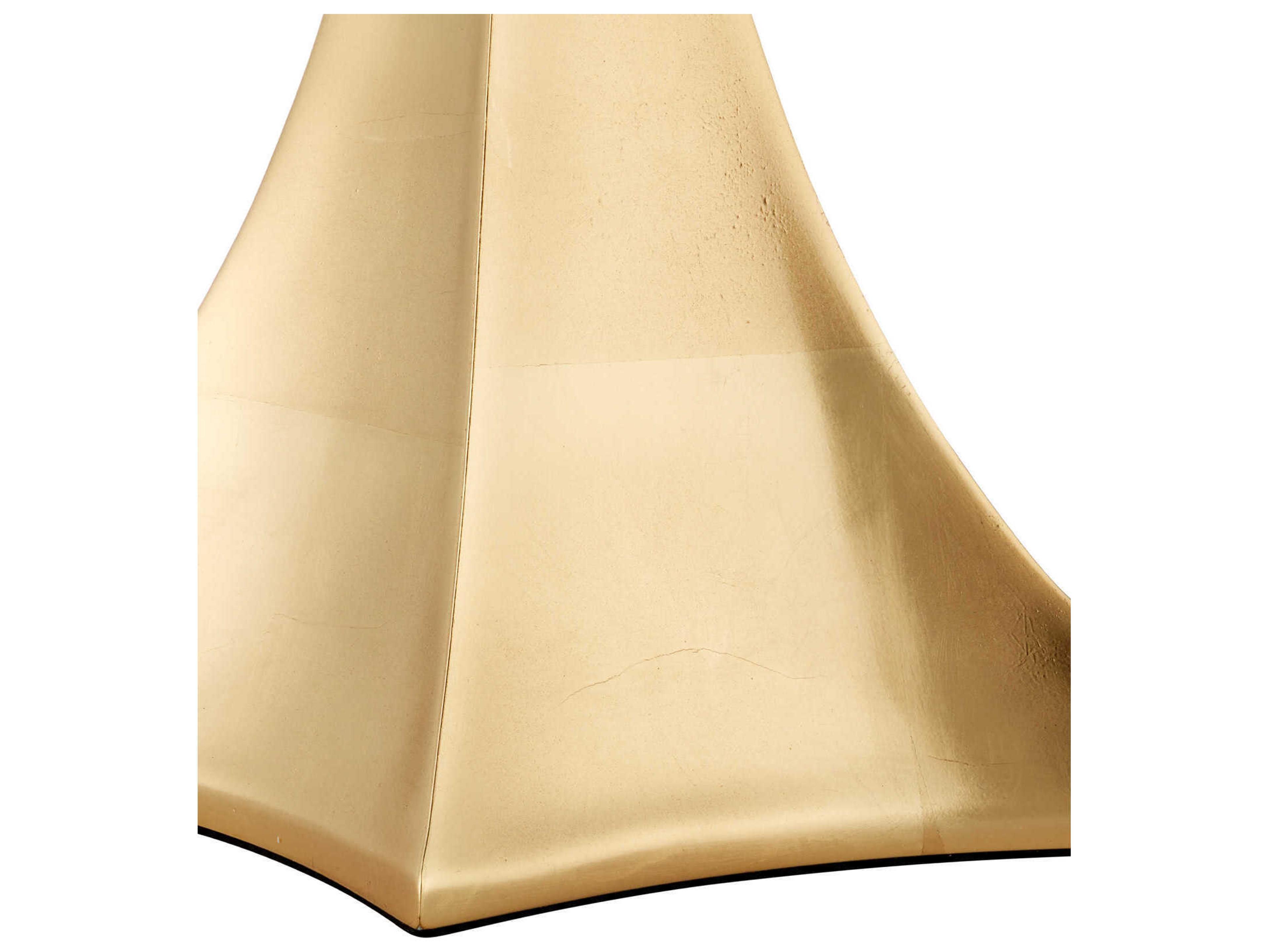 Currey & Company Cassia Gold Leaf White Linen Buffet Lamp
