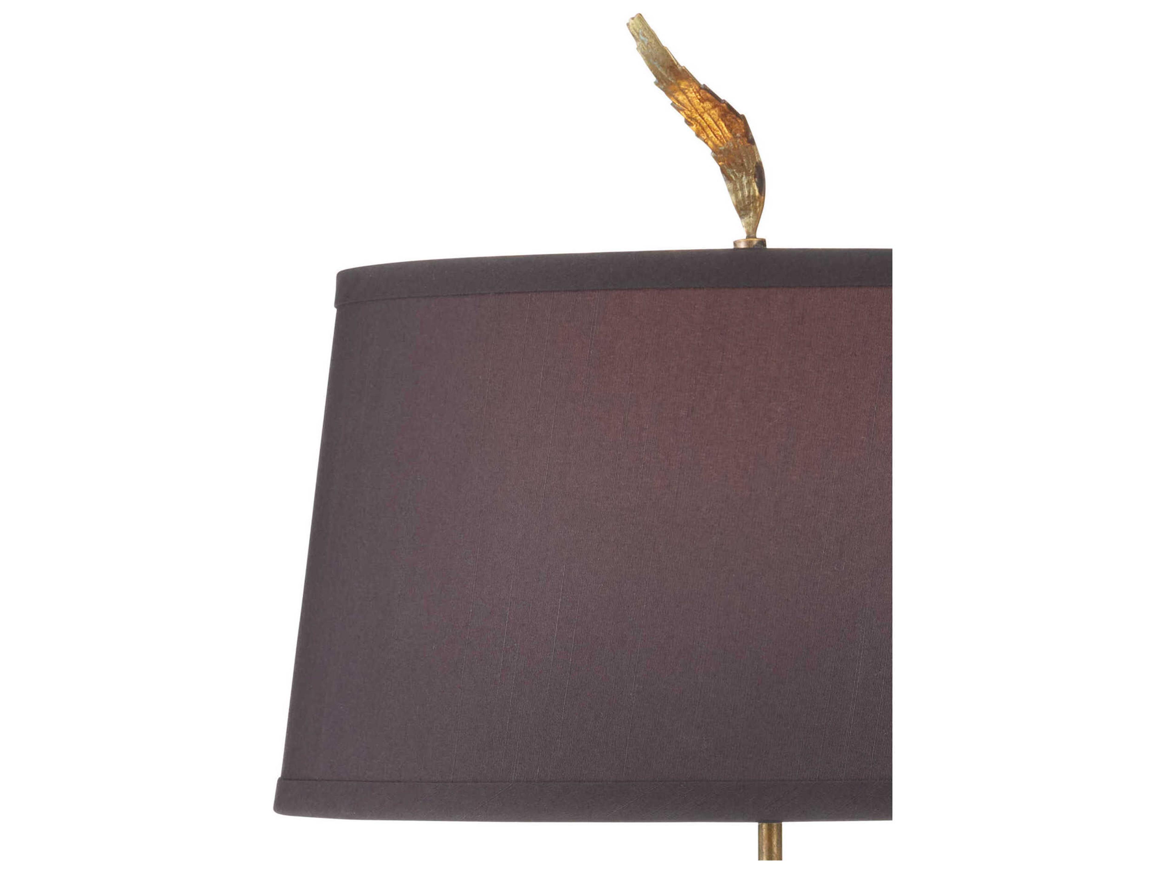 Currey & Company Latissima Verdigris Black Polyester Table Lamp