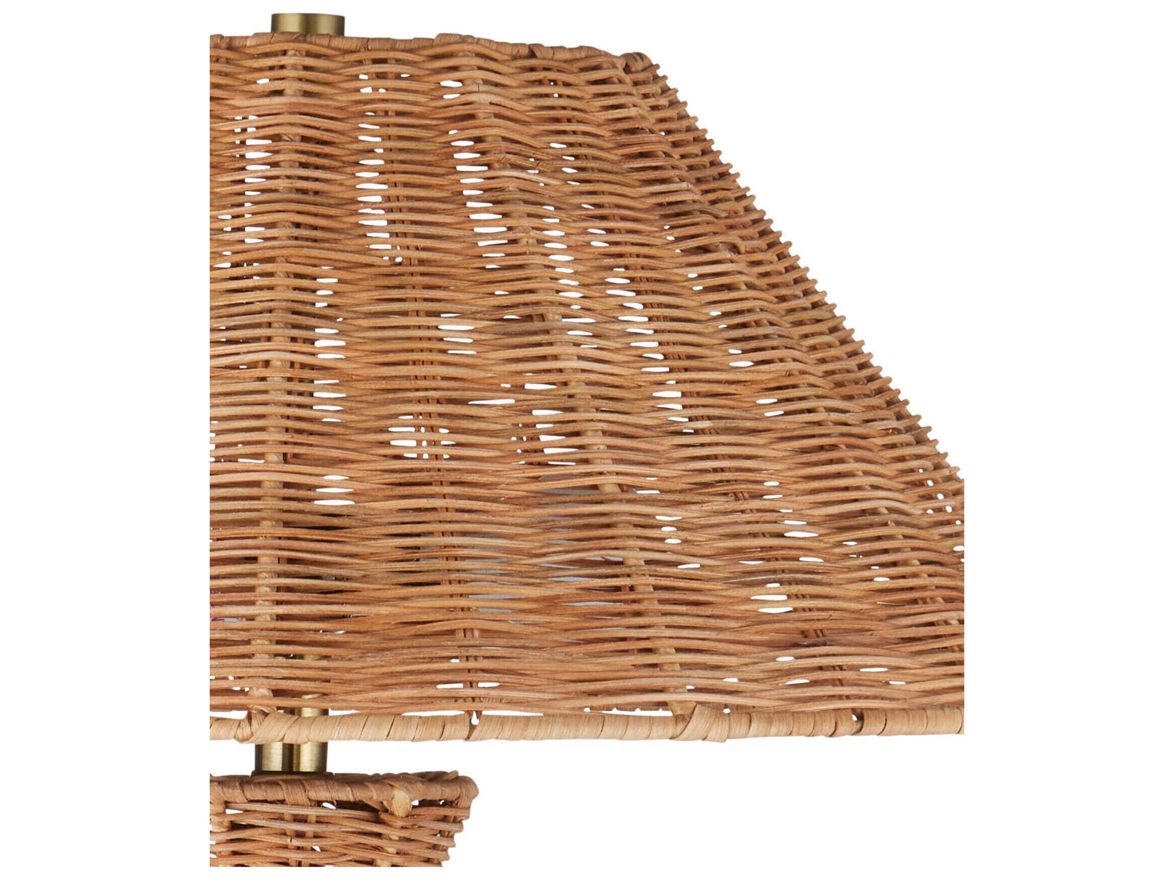 Currey & Company Nirvana Natural Rattan Brown Buffet Lamp