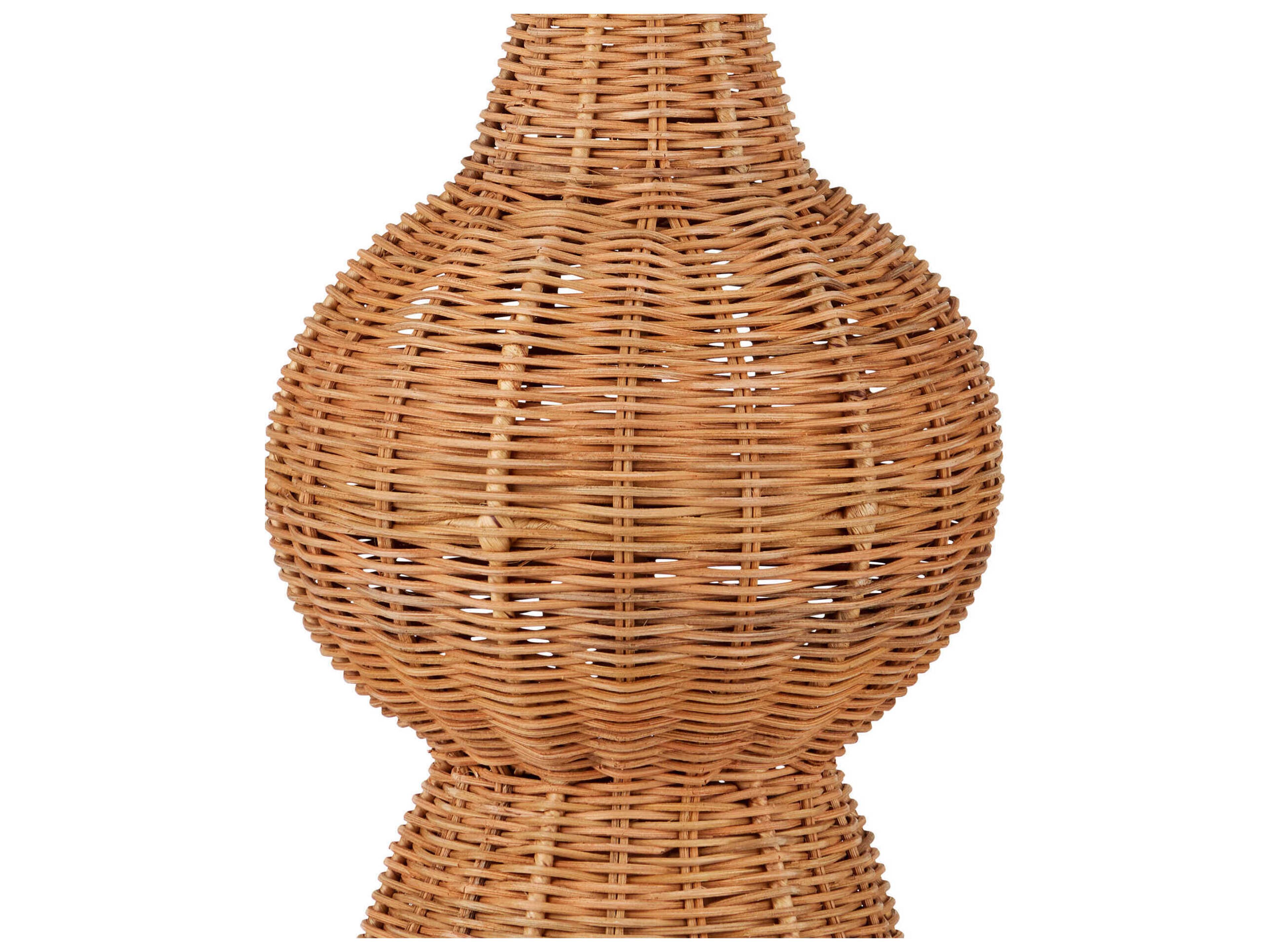 Currey & Company Nirvana Natural Rattan Brown Buffet Lamp