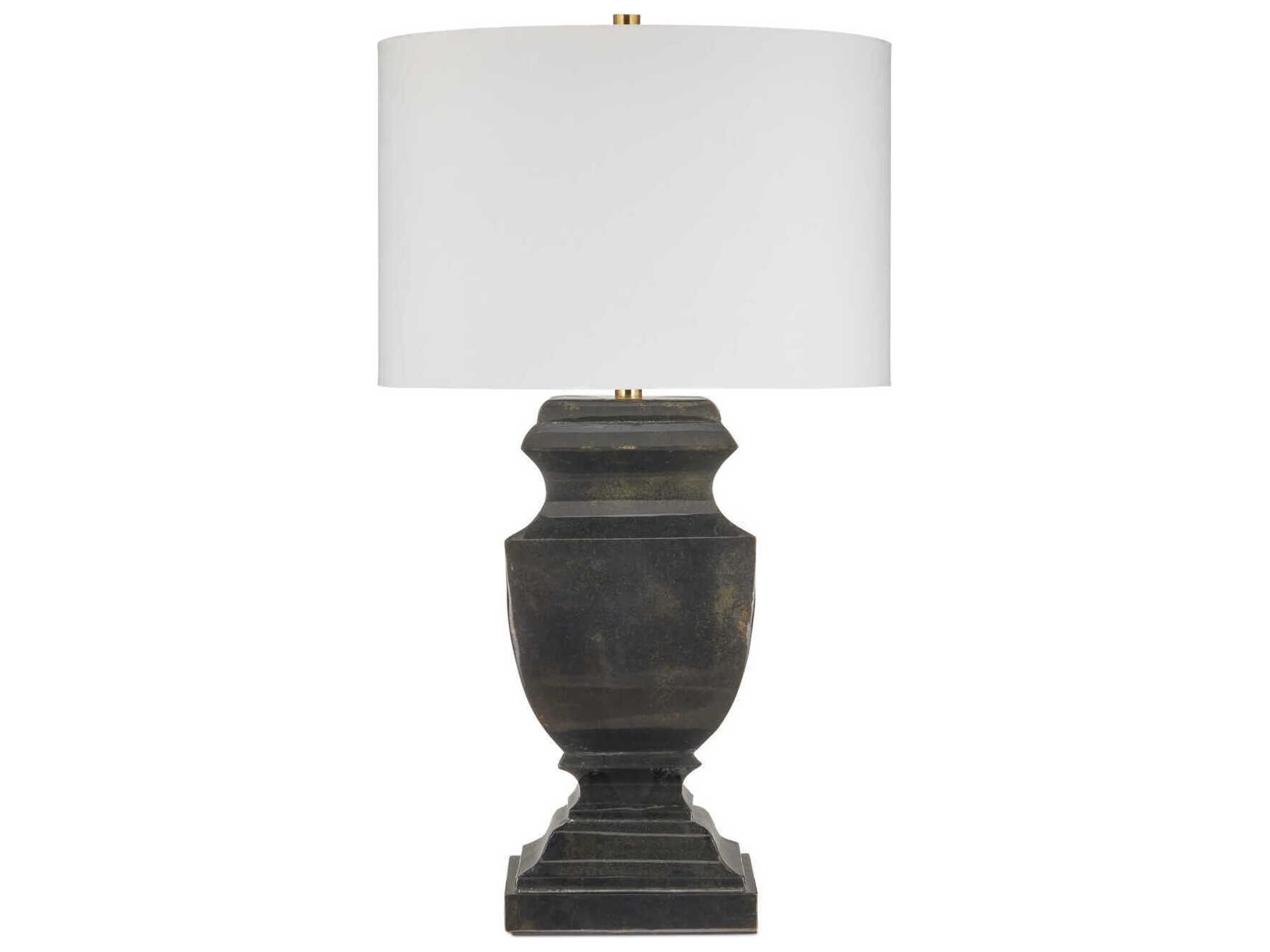 Currey & Company Balustrade Distressed Light Black Buffet Lamp