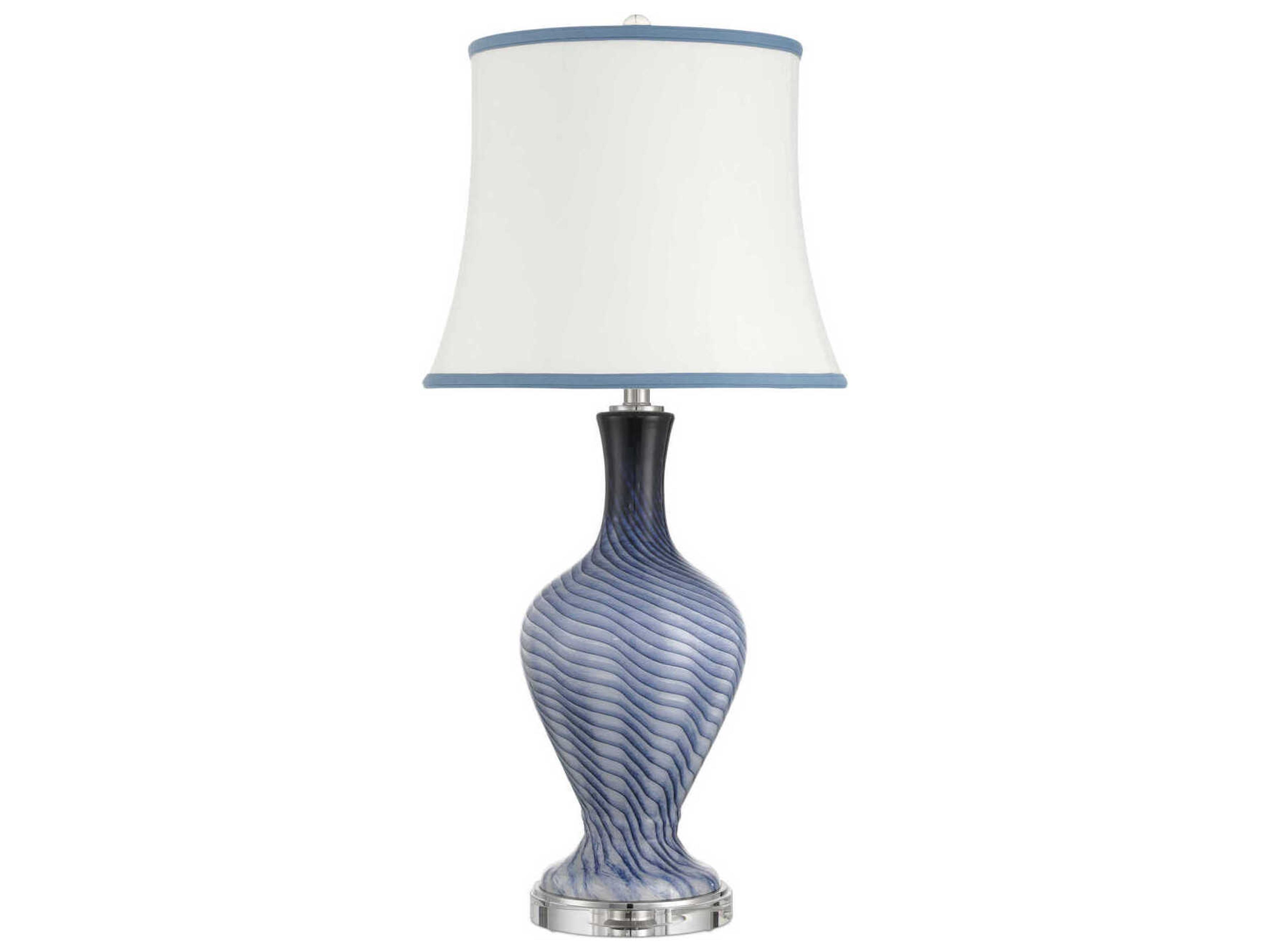 Currey & Company Zeta Gray Blue Buffet Lamp