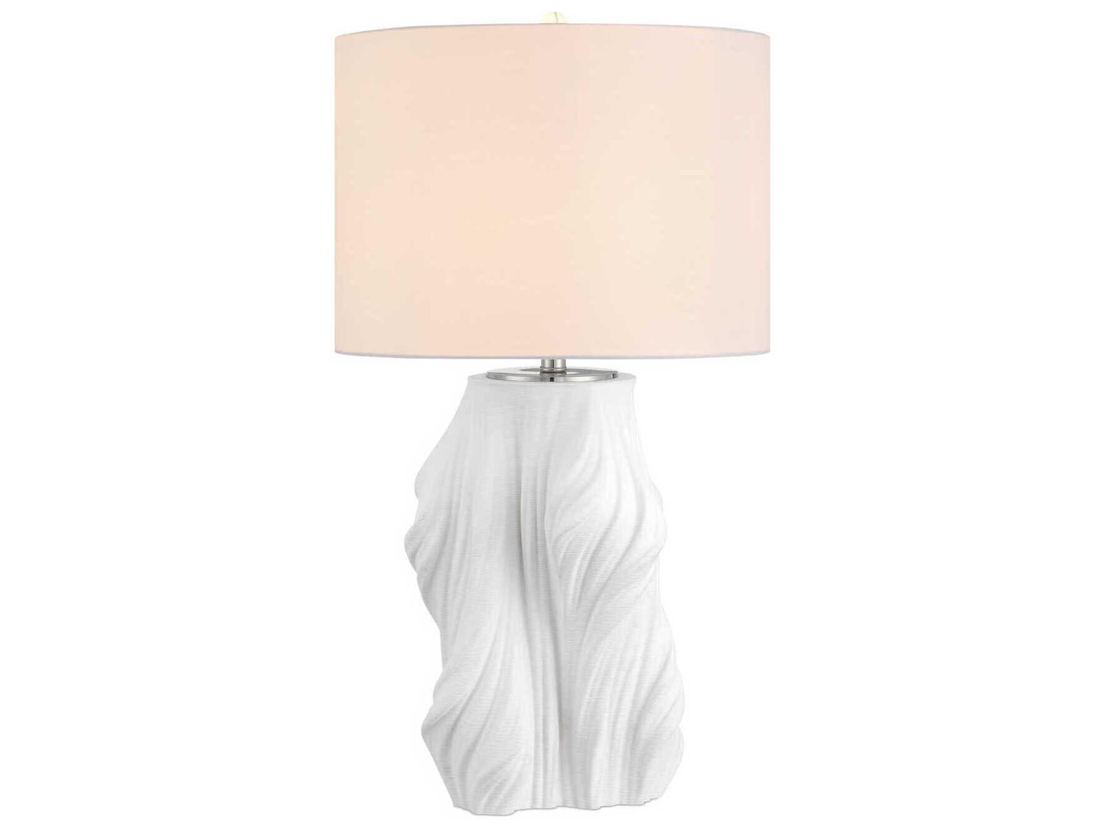 Watershed White Polyester Buffet Lamp