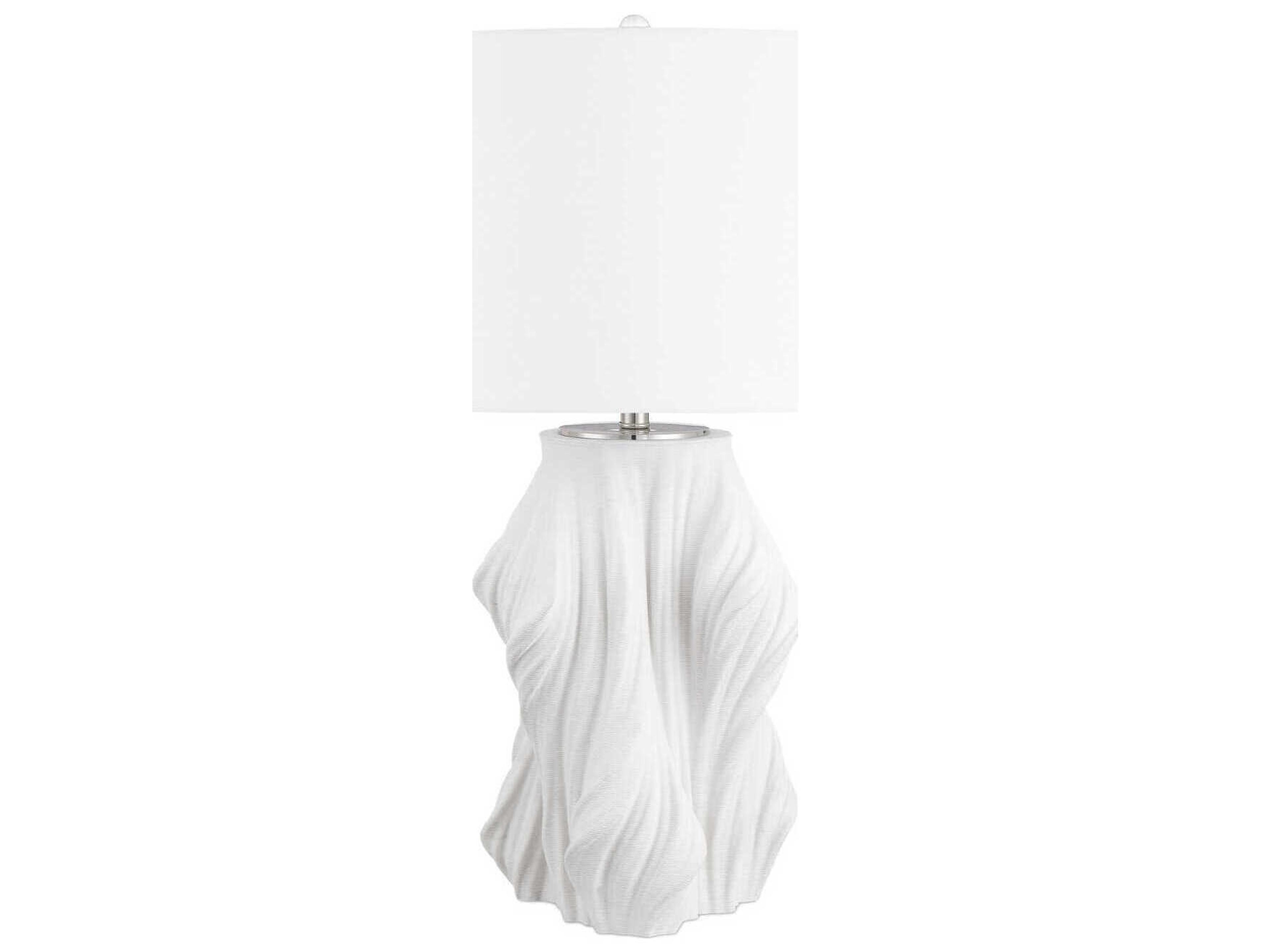Currey & Company Watershed White Polyester Buffet Lamp