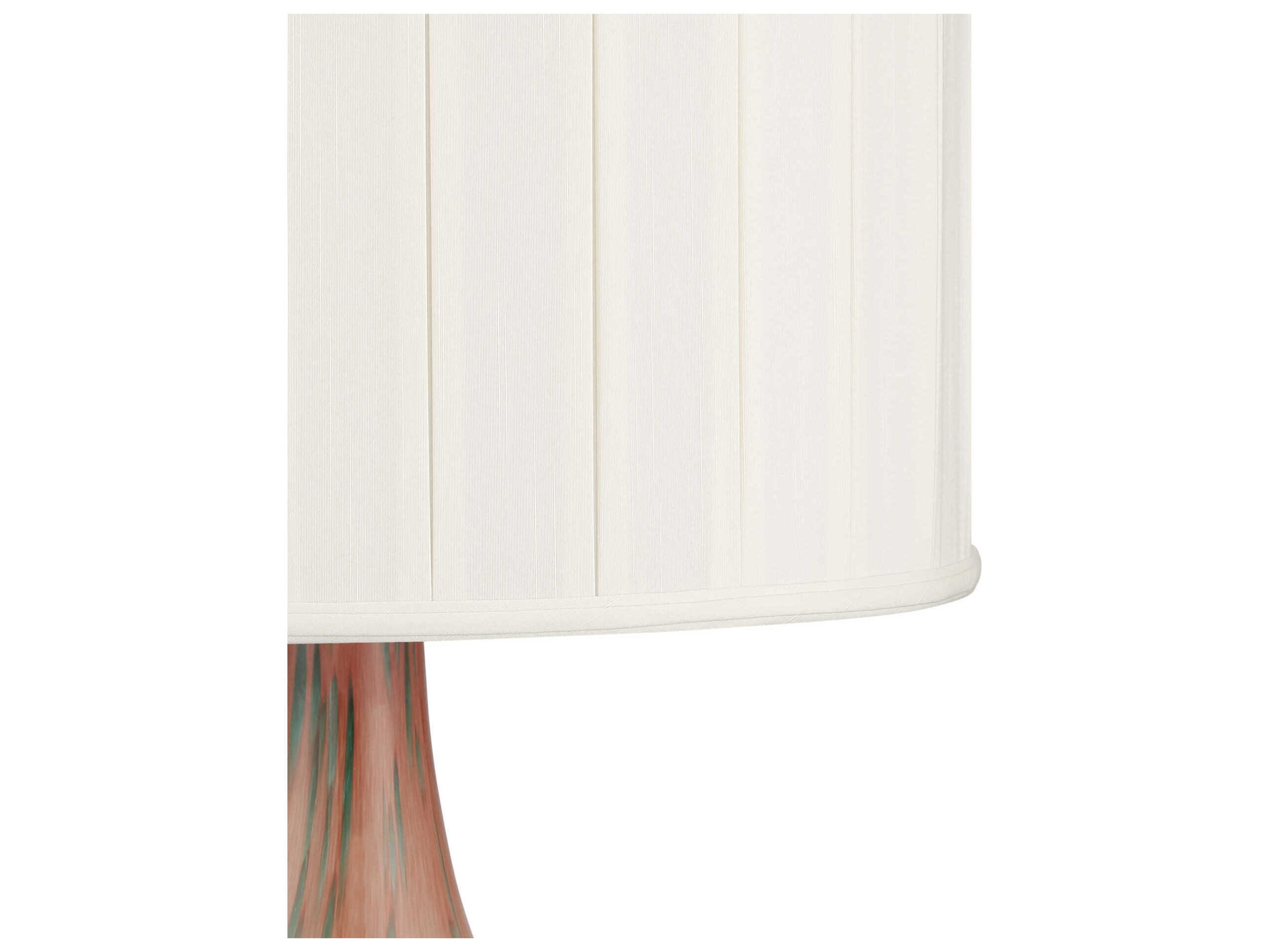 Currey & Company Brielle Pale Pink Green Brown Gold Leaf Buffet Lamp