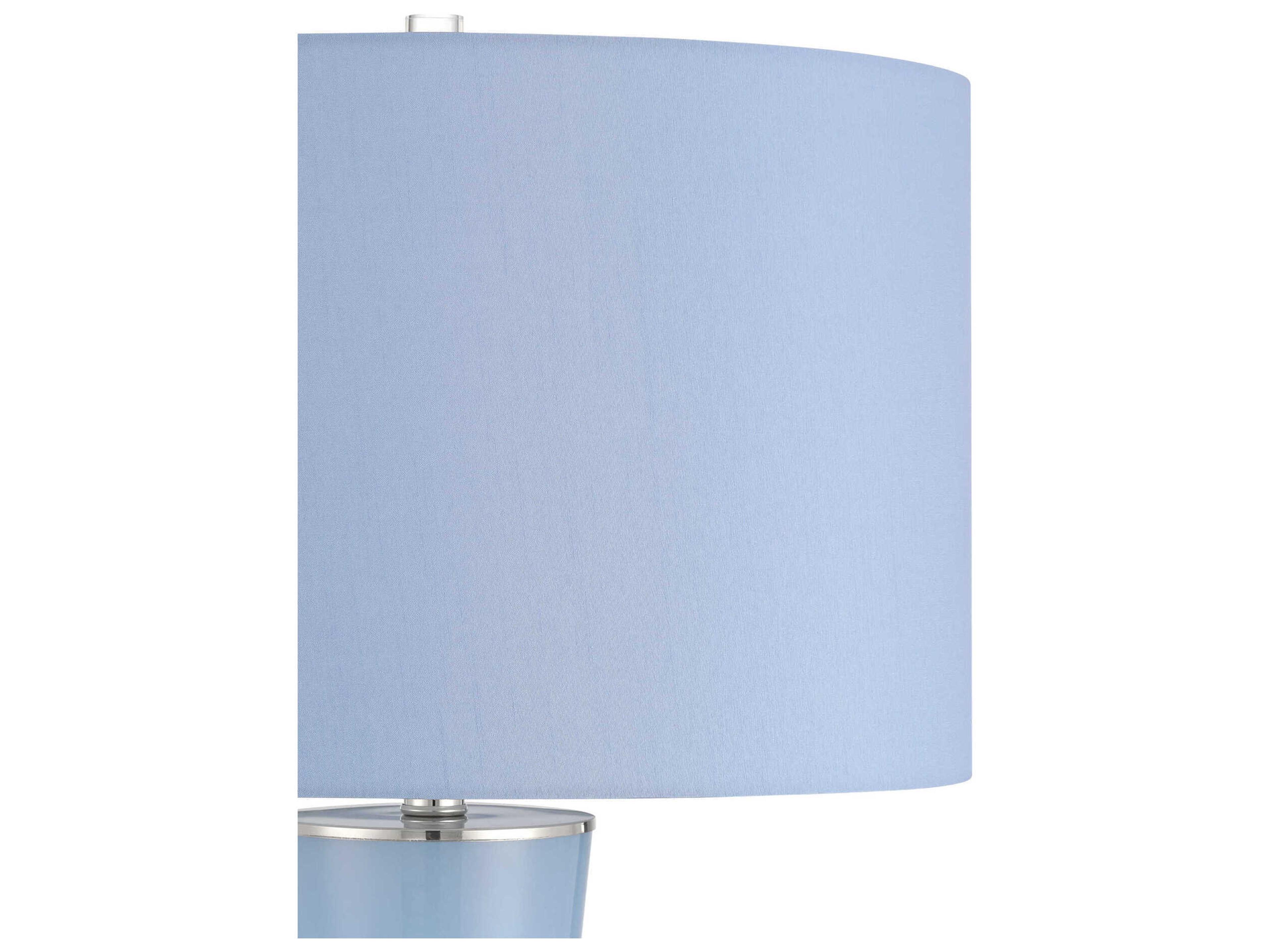 Currey & Company Duende Blue Light Polyester Clear Buffet Lamp