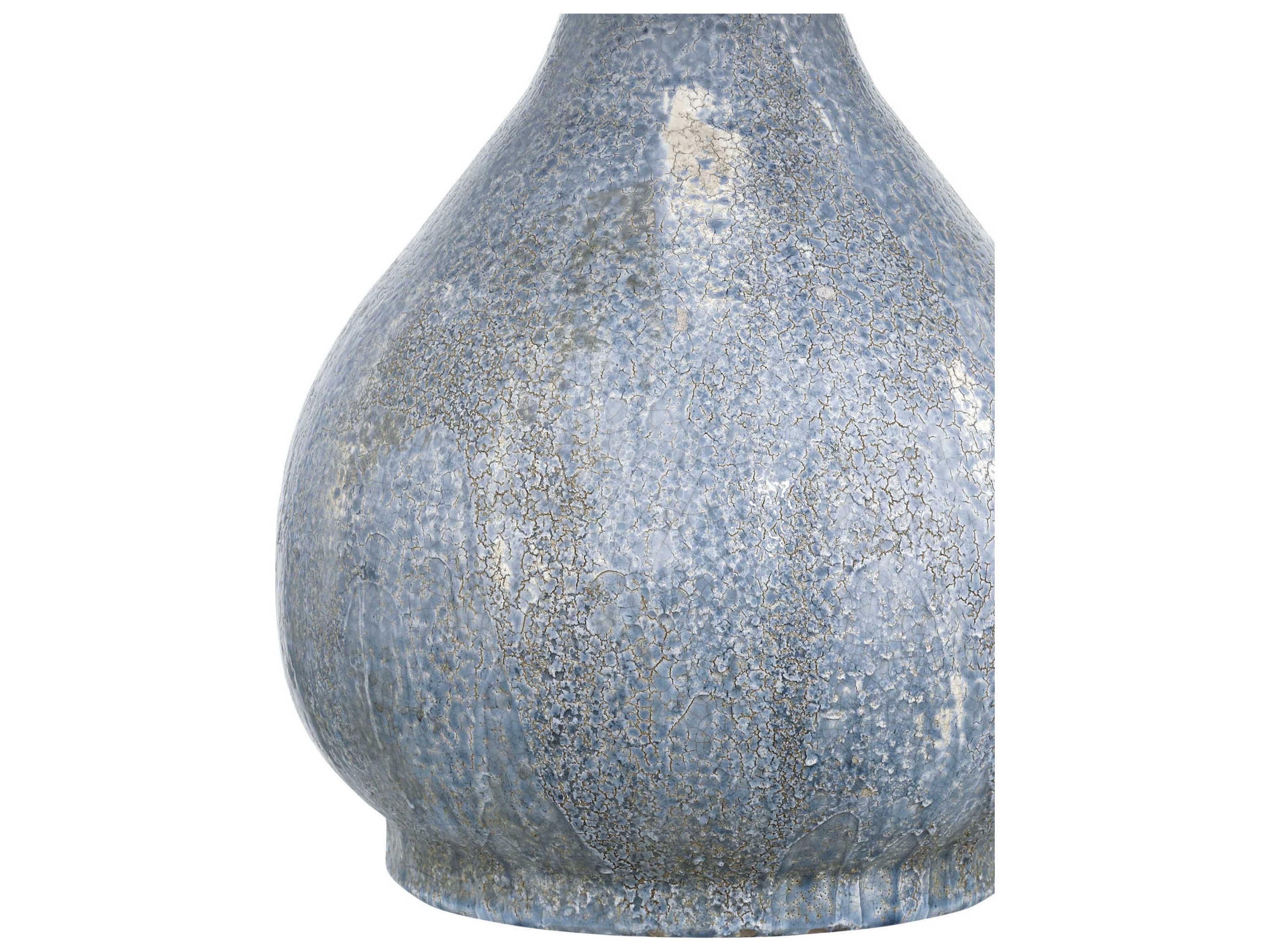 Currey & Company Malin Gray Blue Polyester Table Lamp