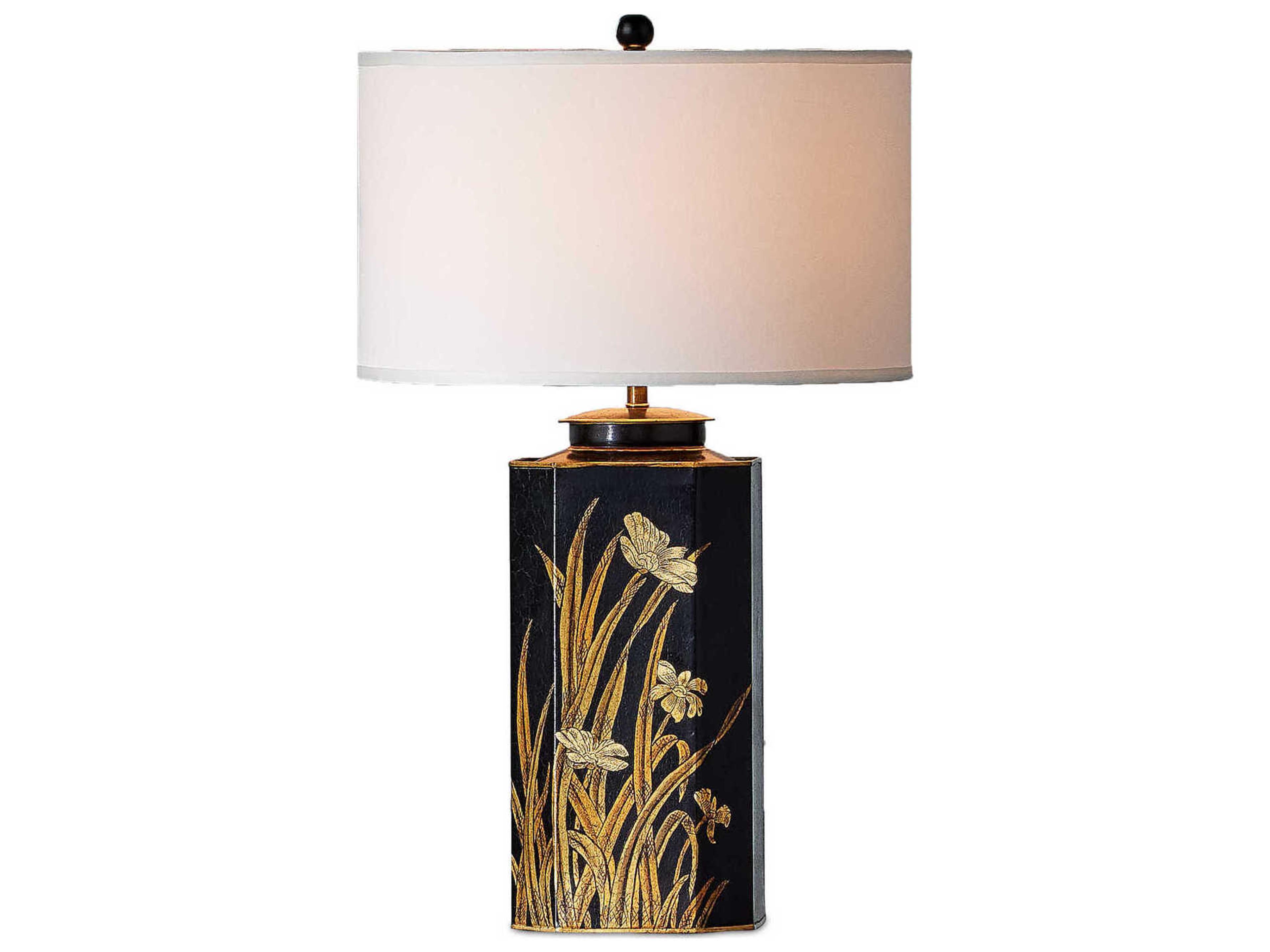 Glasshouse Black Gold Traditional Table Lamp