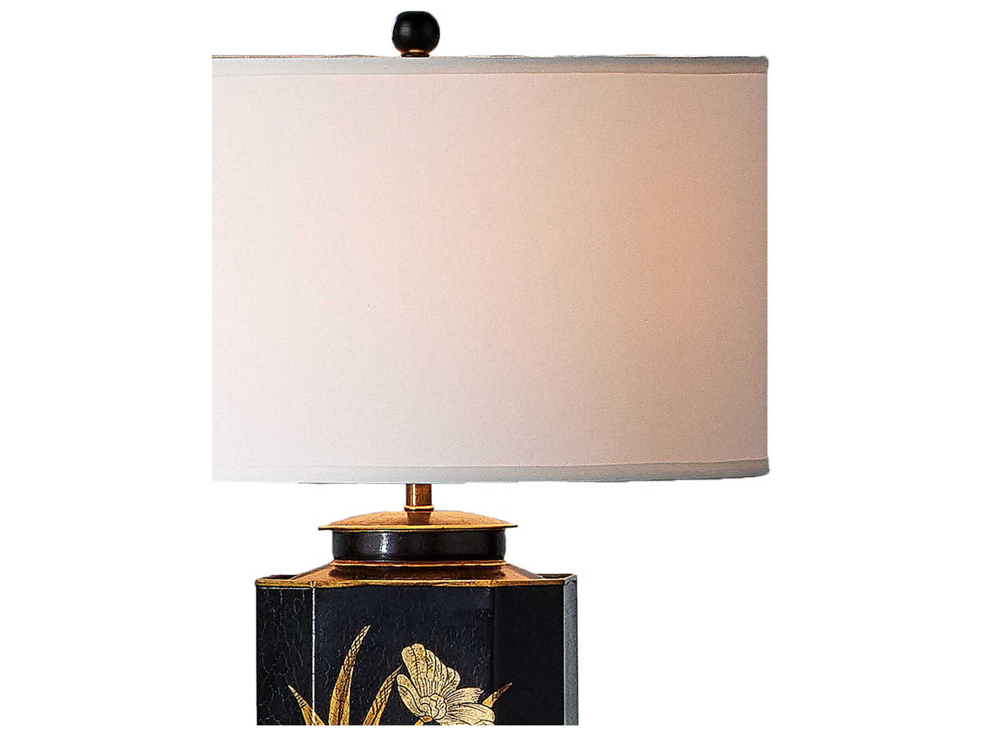 Currey & Company Glasshouse Black Gold Traditional Table Lamp