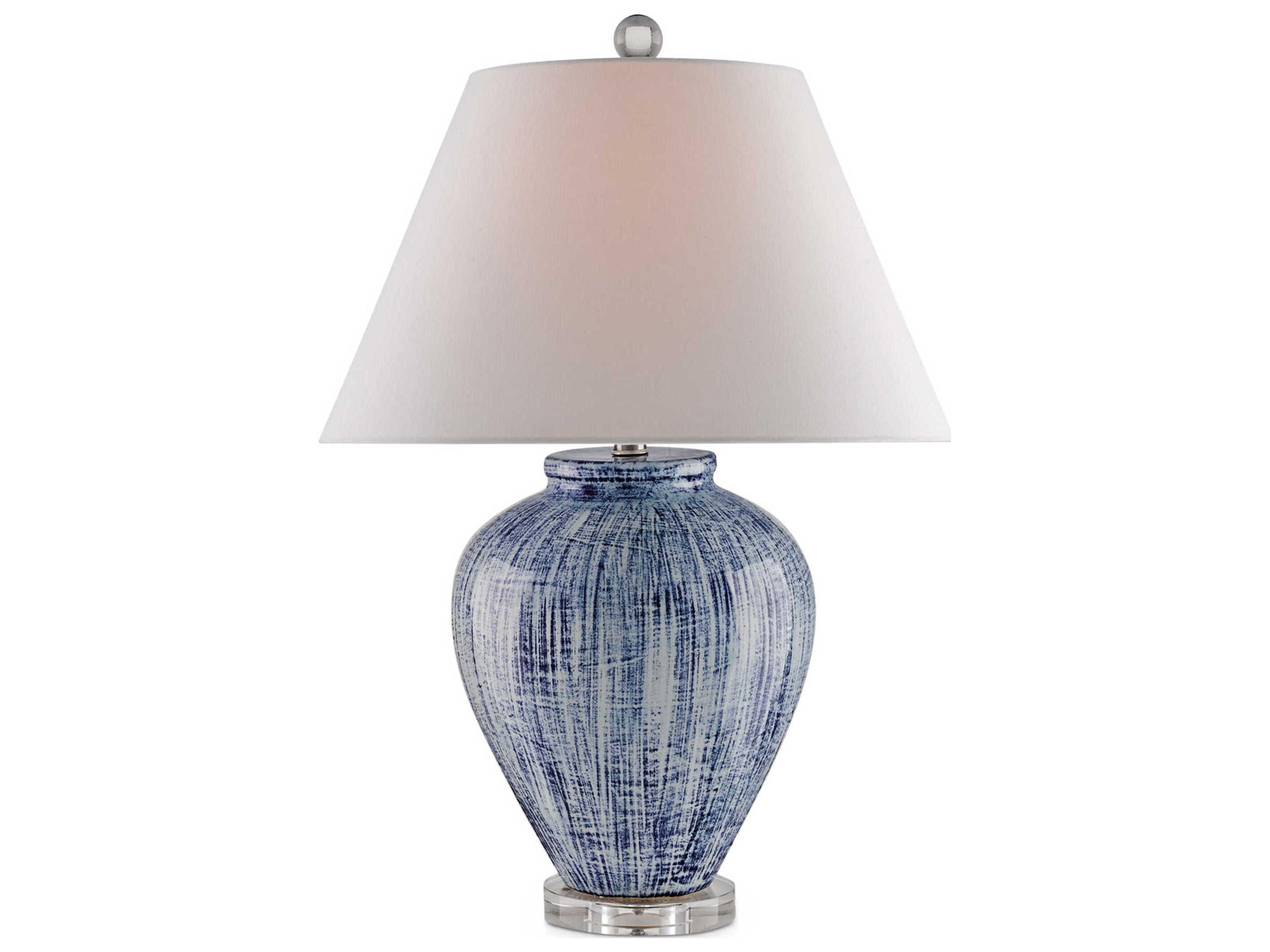 Malaprop Table Lamp Blue and White Ceramic