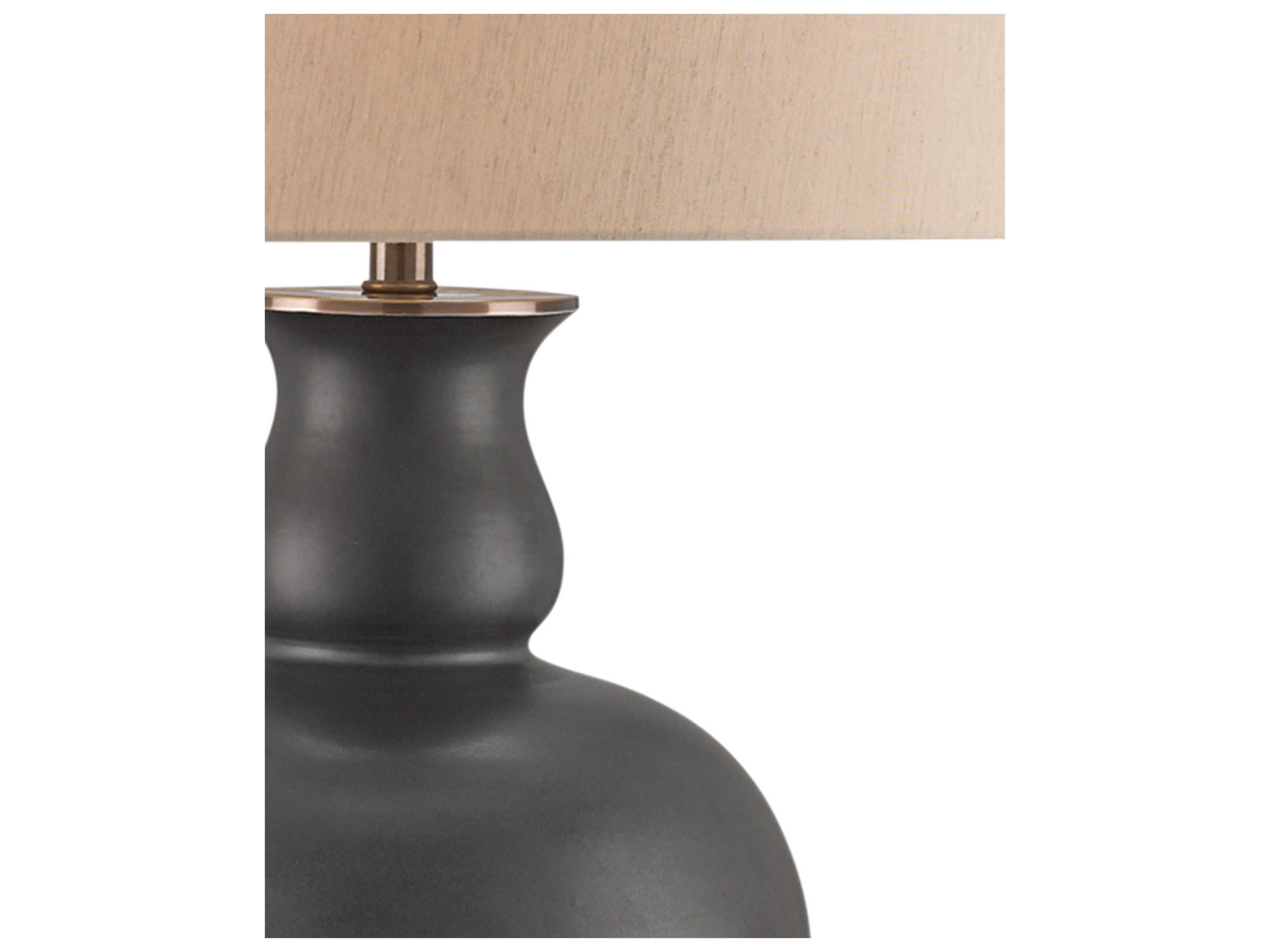 Currey & Company Ultimo Matte Black antique Brass Table Lamp