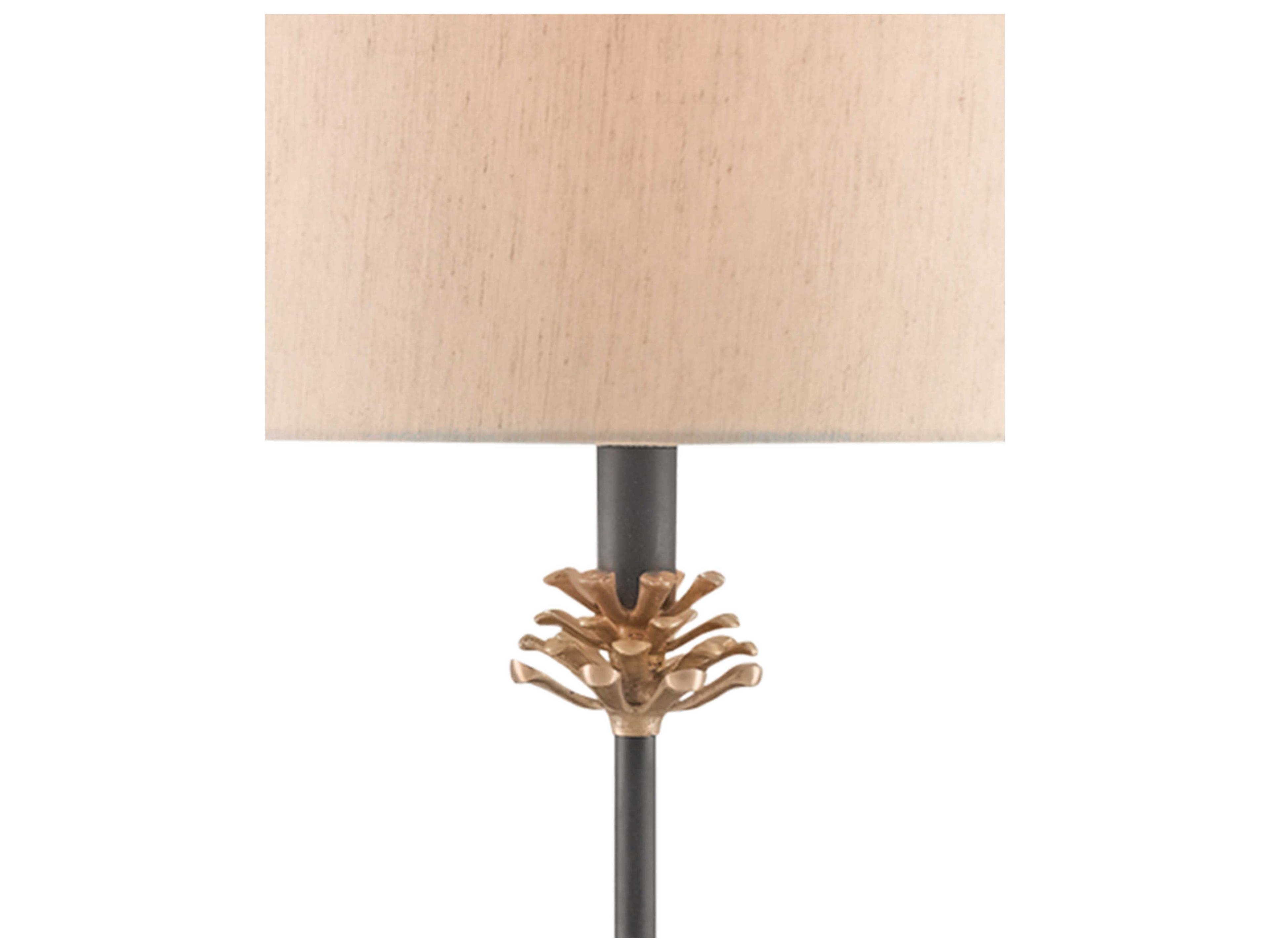 Currey & Company Pinegrove Antique Brass black Table Lamp