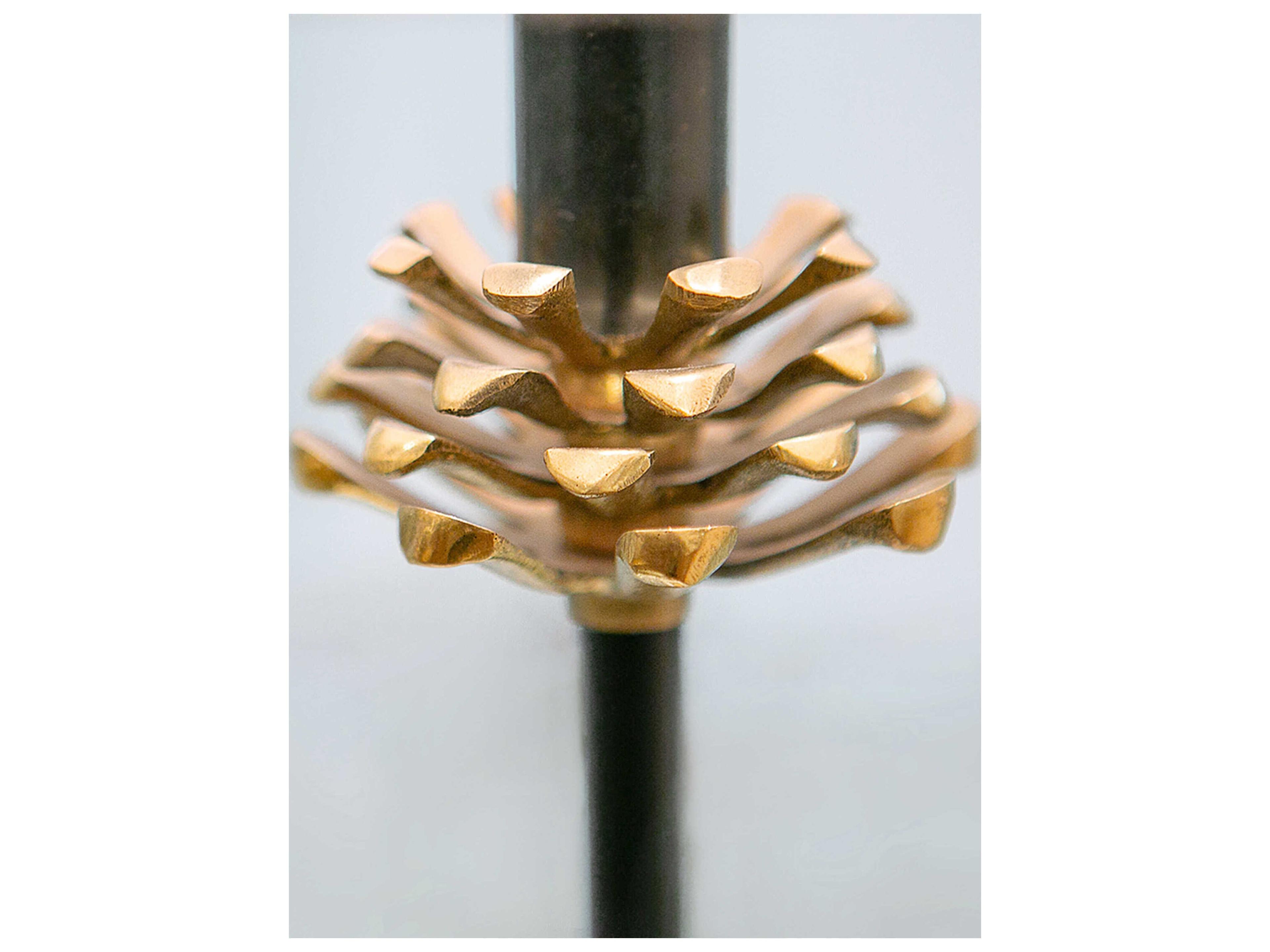 Currey & Company Pinegrove Antique Brass black Table Lamp