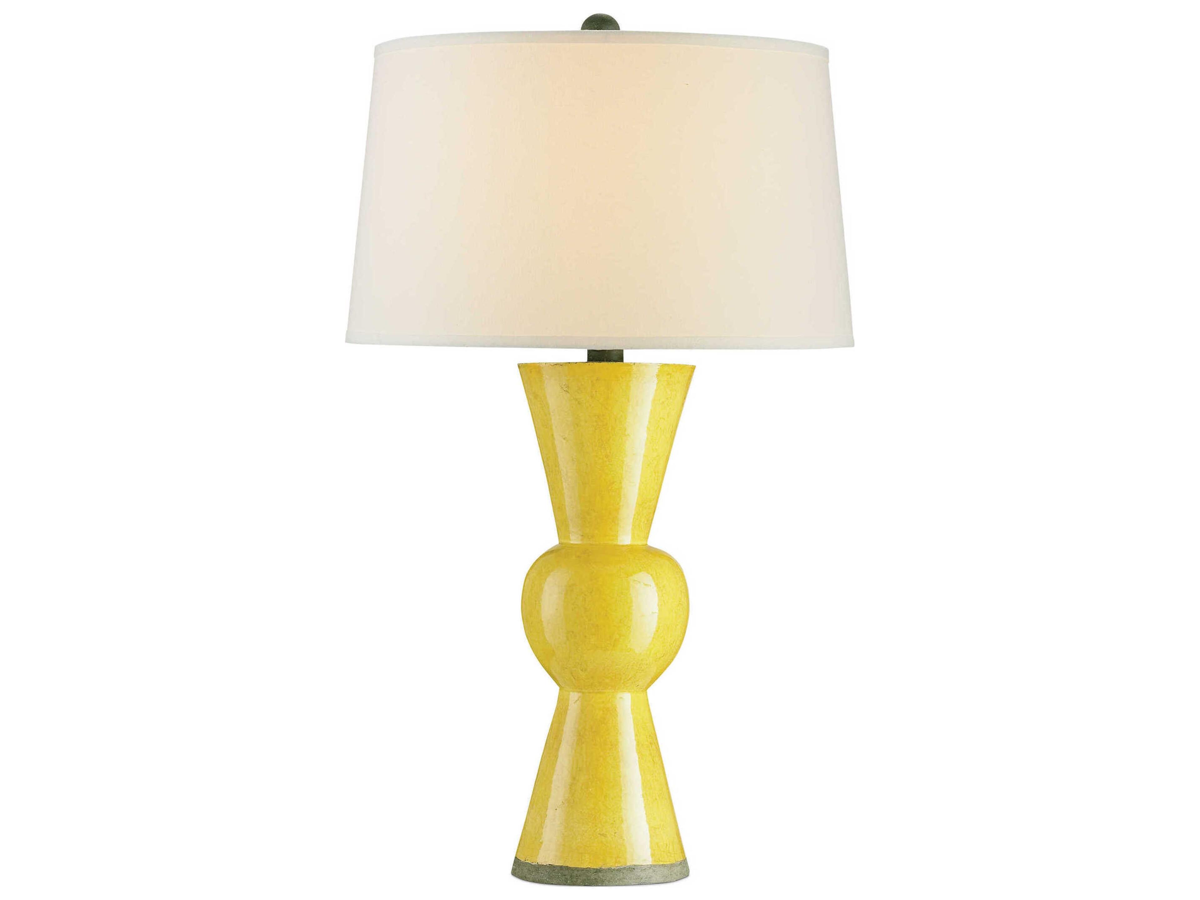 Yellow Upbeat Antique distressed Black Table Lamp