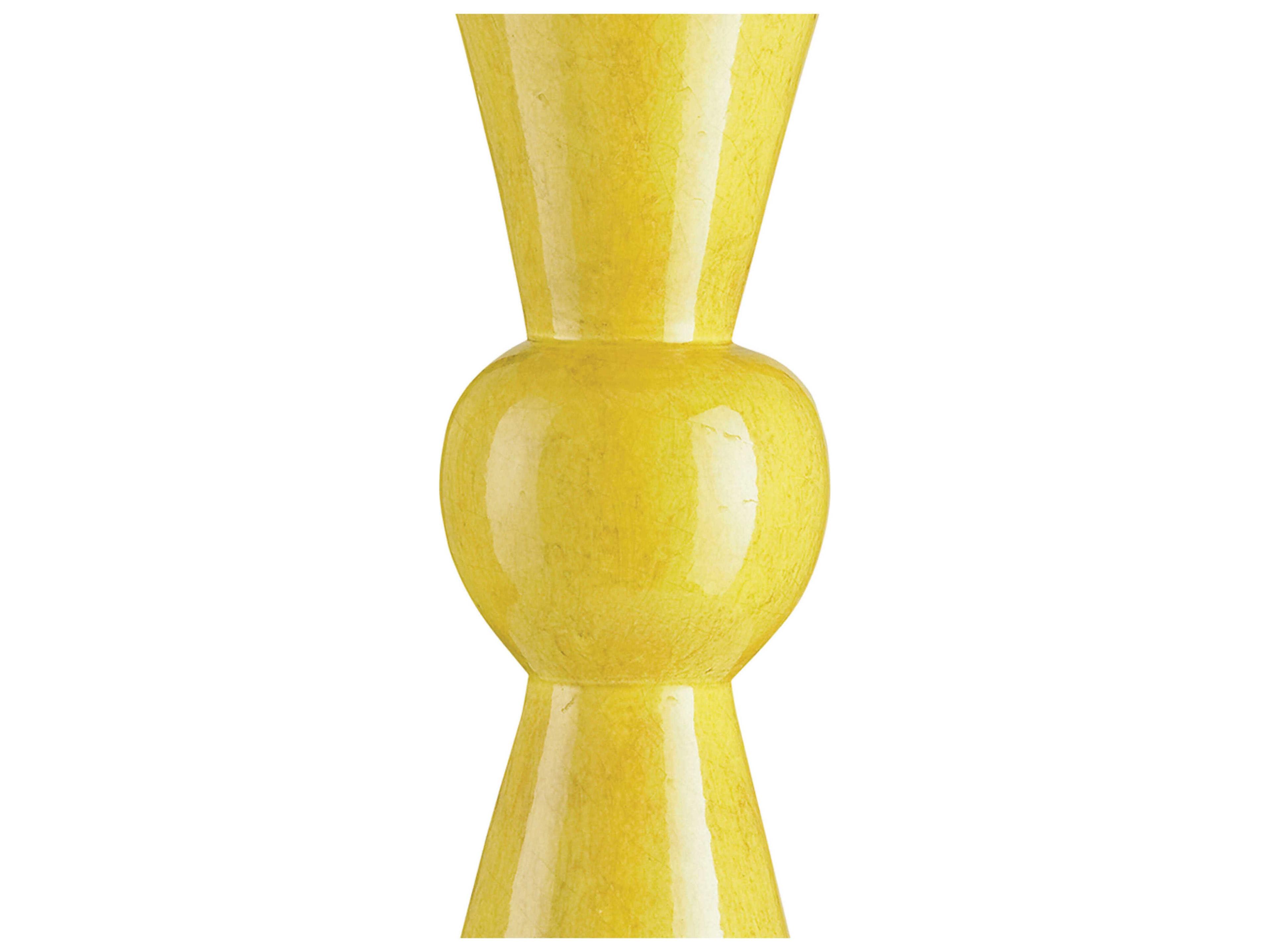 Currey & Company Yellow Upbeat Antique distressed Black Table Lamp