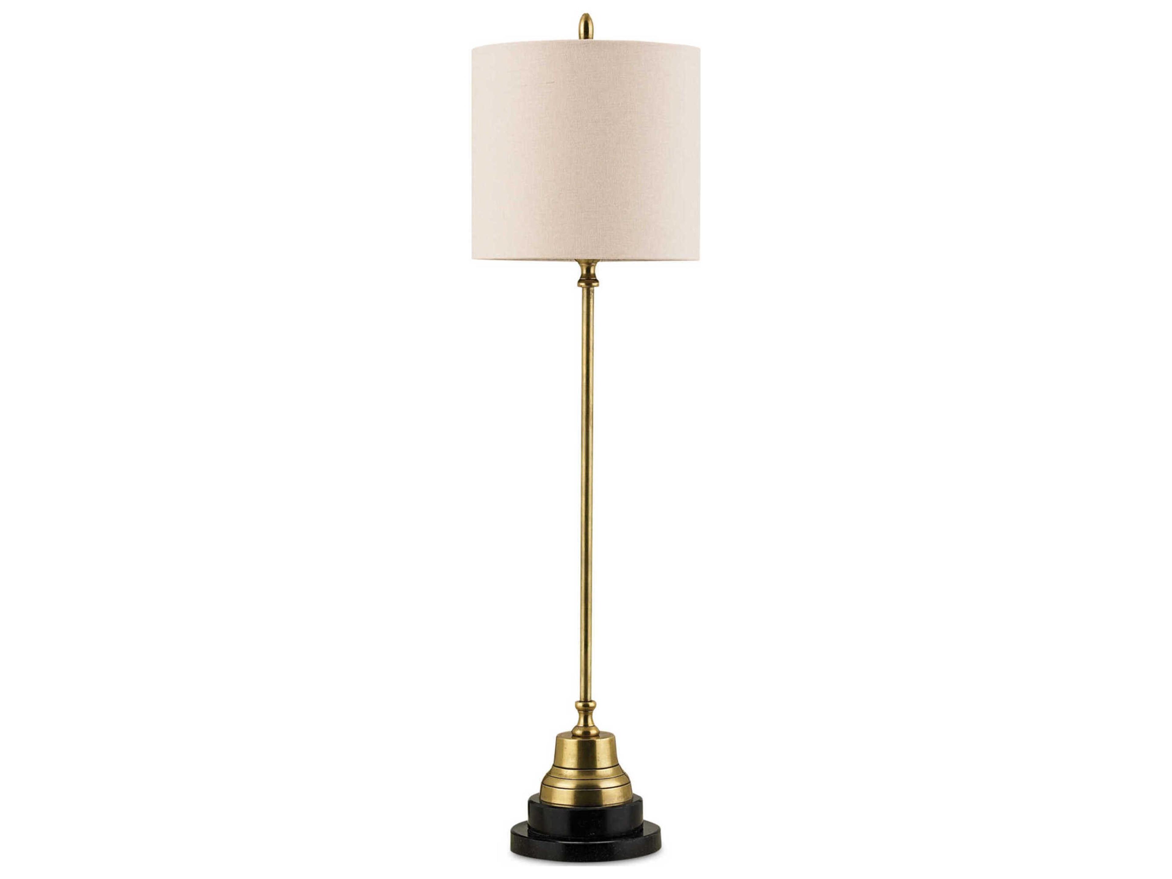 Messenger Table Lamp Vintage Brass and Black