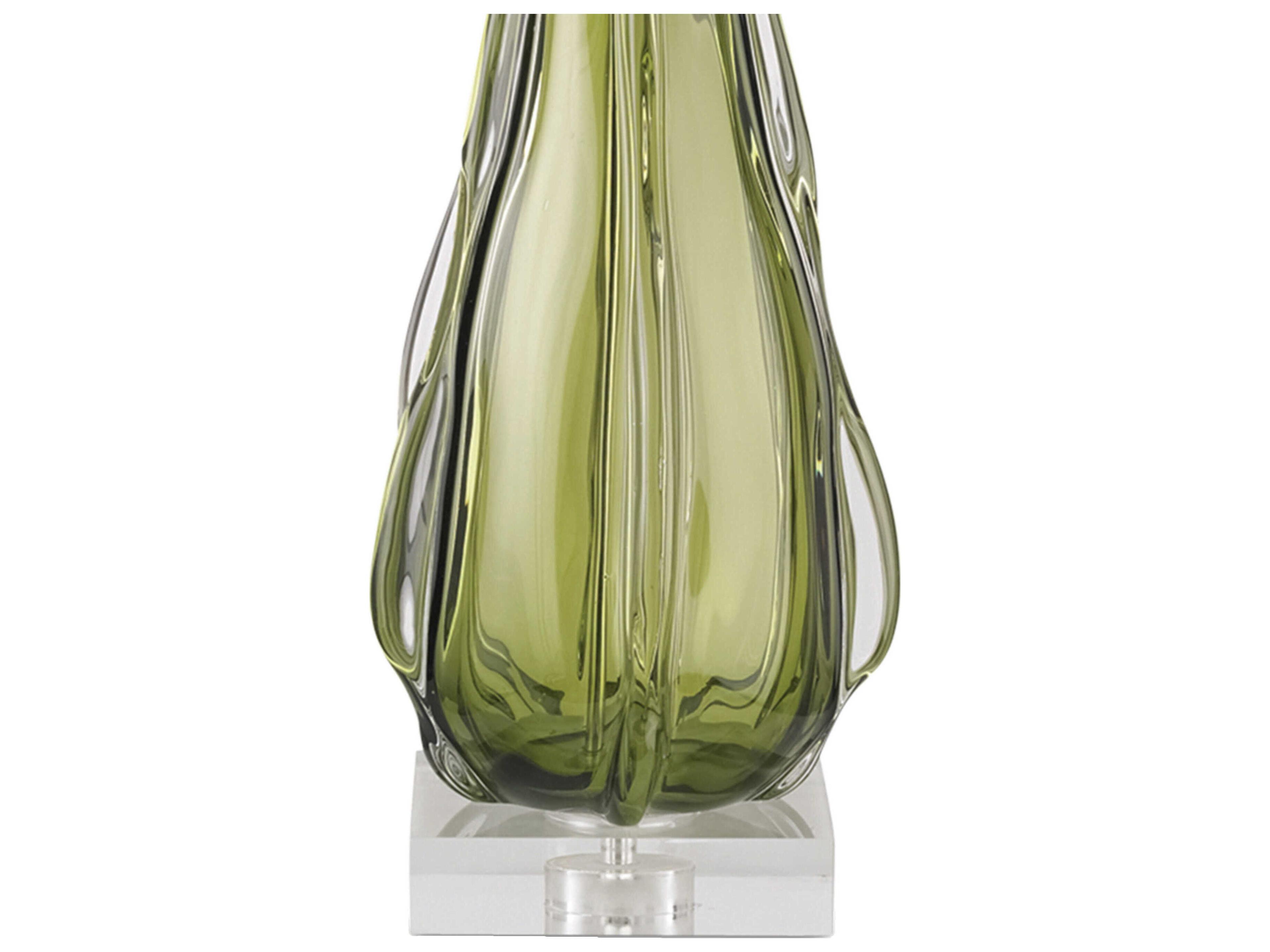 Currey & Company Zephyr Green Clear clear Table Lamp