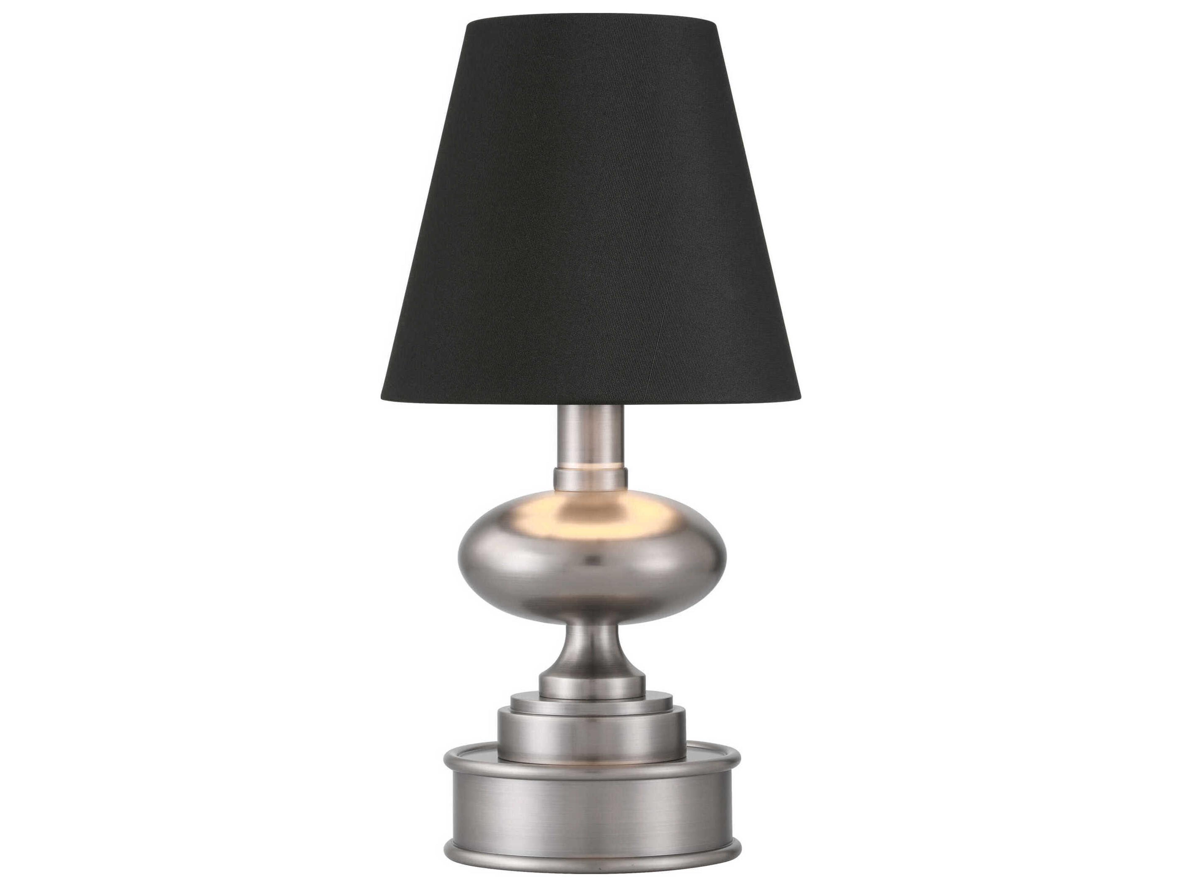Galavant Brushed Nickel Black Shantung Table Lamp