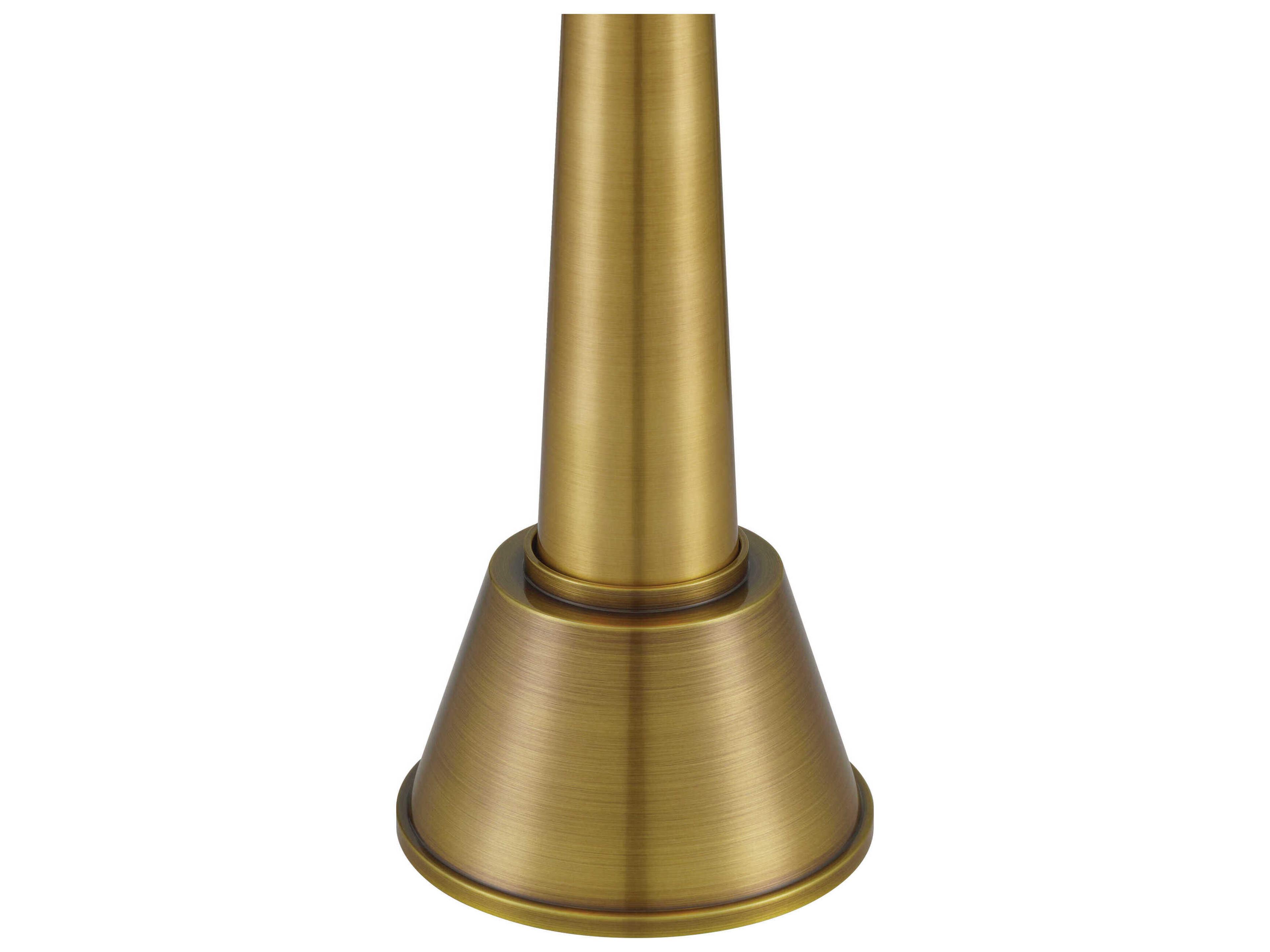 Currey & Company Saunter Brass Off White Shantung Table Lamp