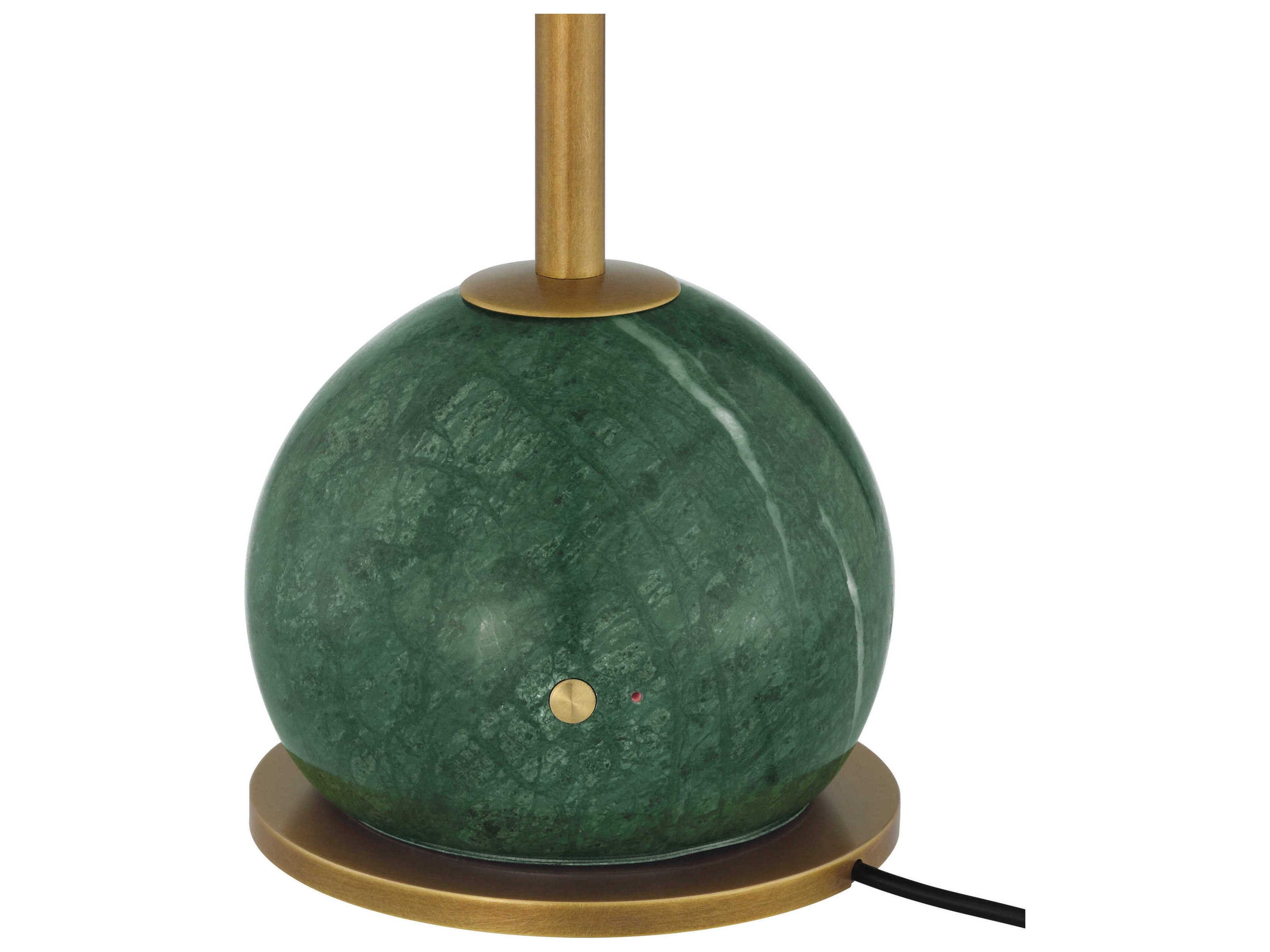 Currey & Company Journey Antique Brass Green Metal Table Lamp