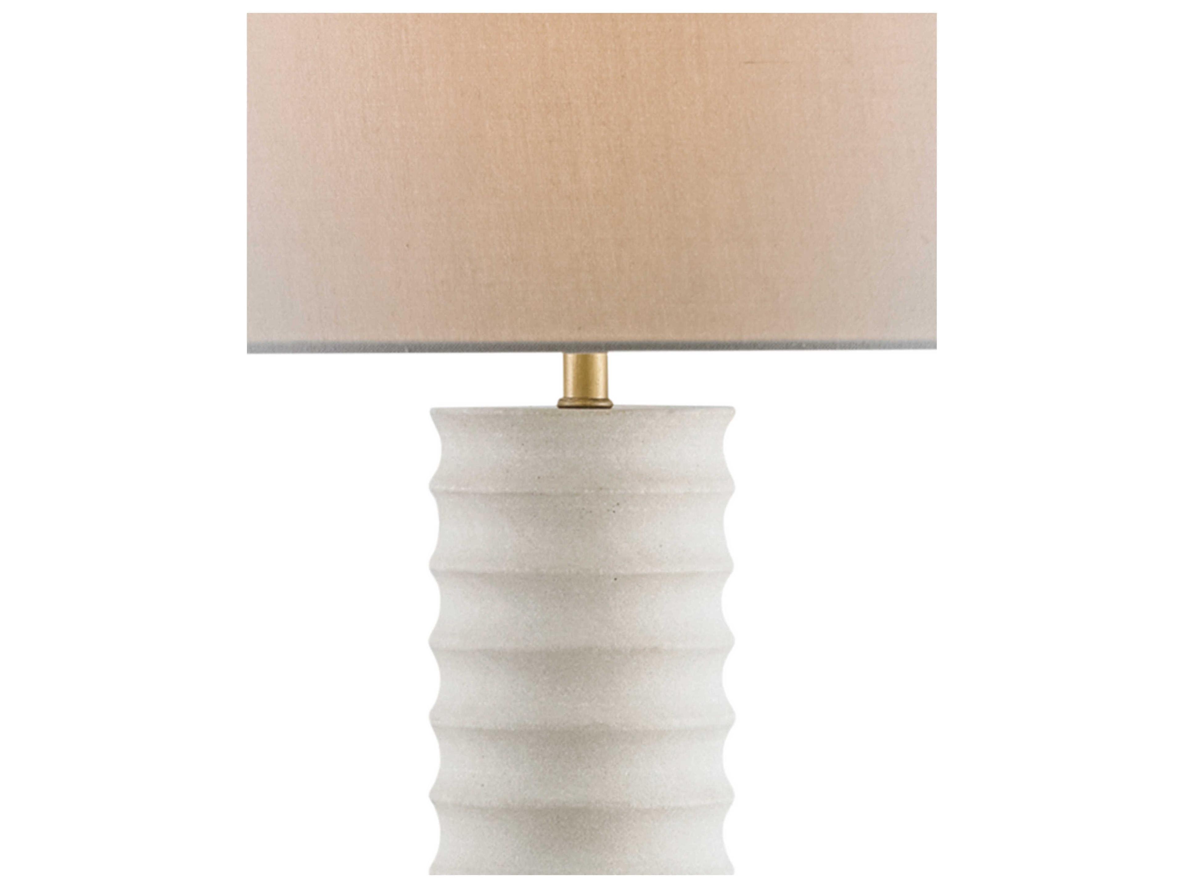 Currey & Company Snowdrop Natural White Table Lamp