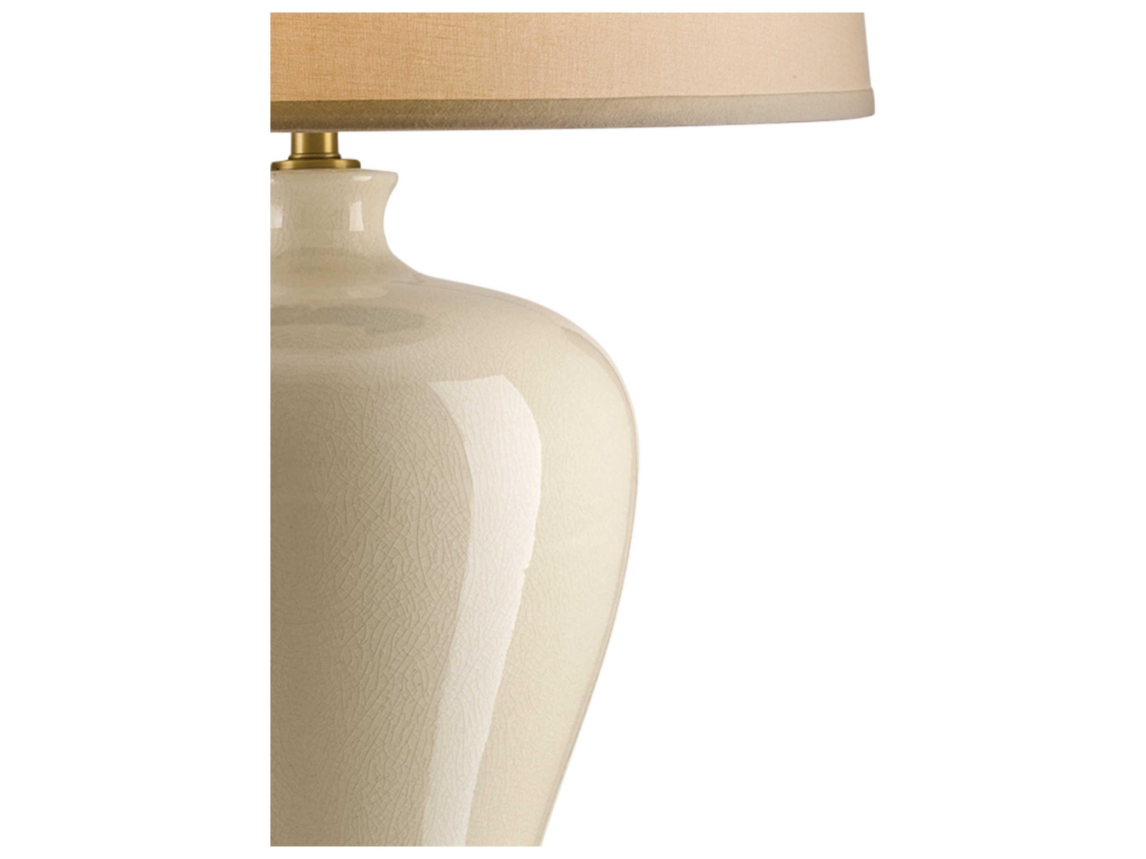 Currey & Company Blaise Cream Crackle Off White Table Lamp
