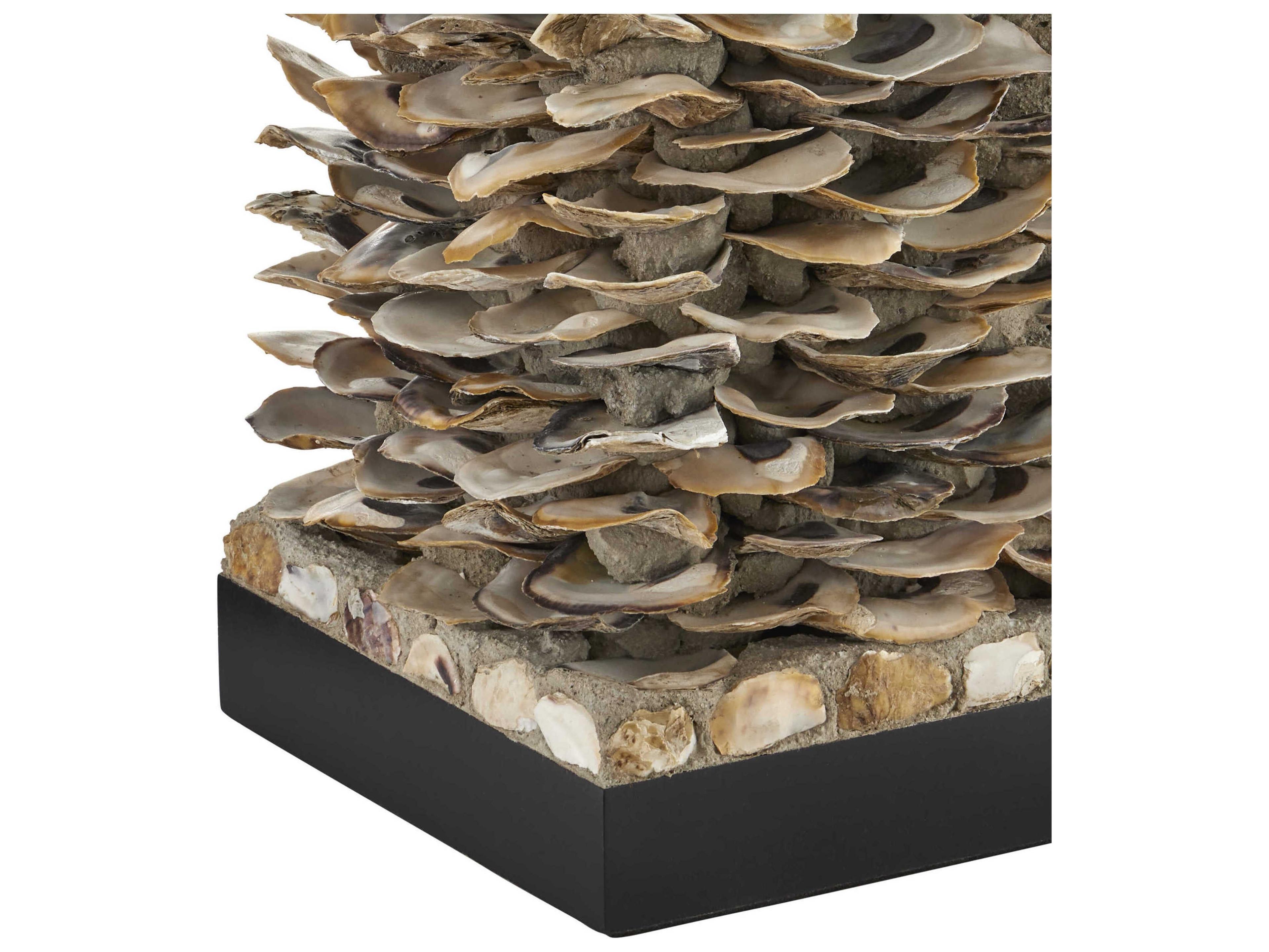 Currey & Company Villamare Natural Satin Black Table Lamp