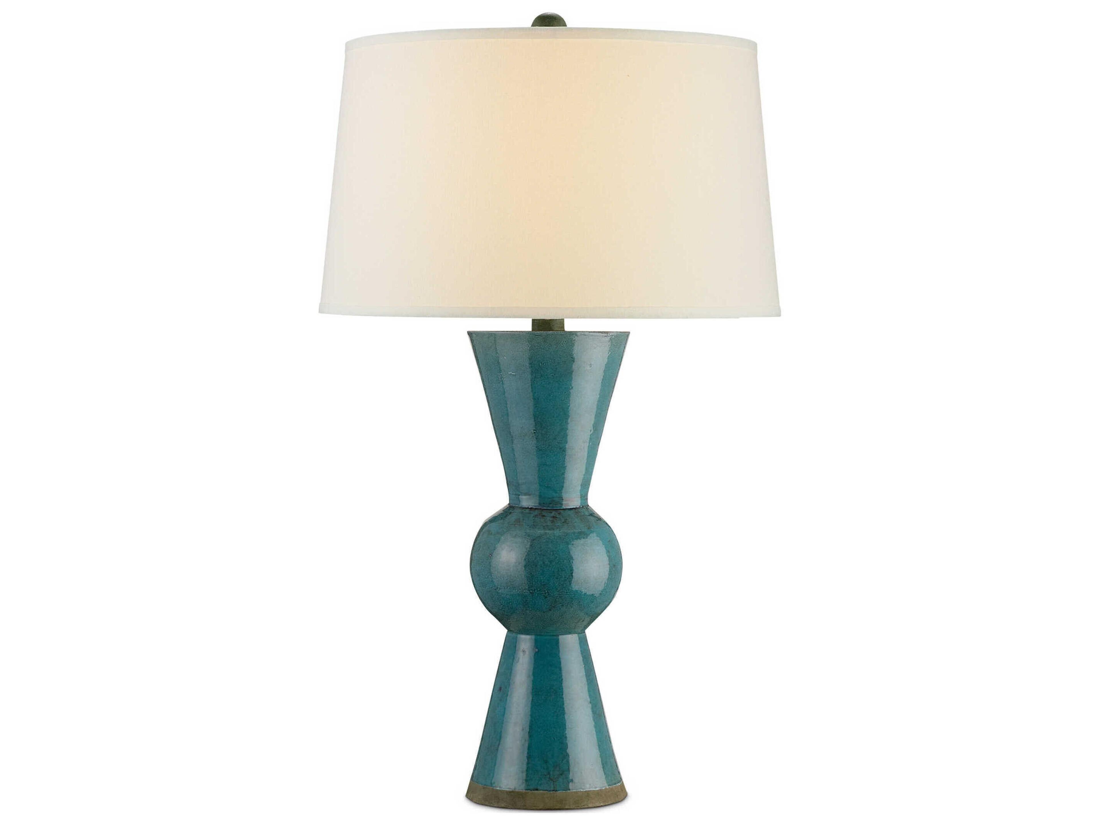 Currey & Company Upbeat Teal Blue Table Lamp