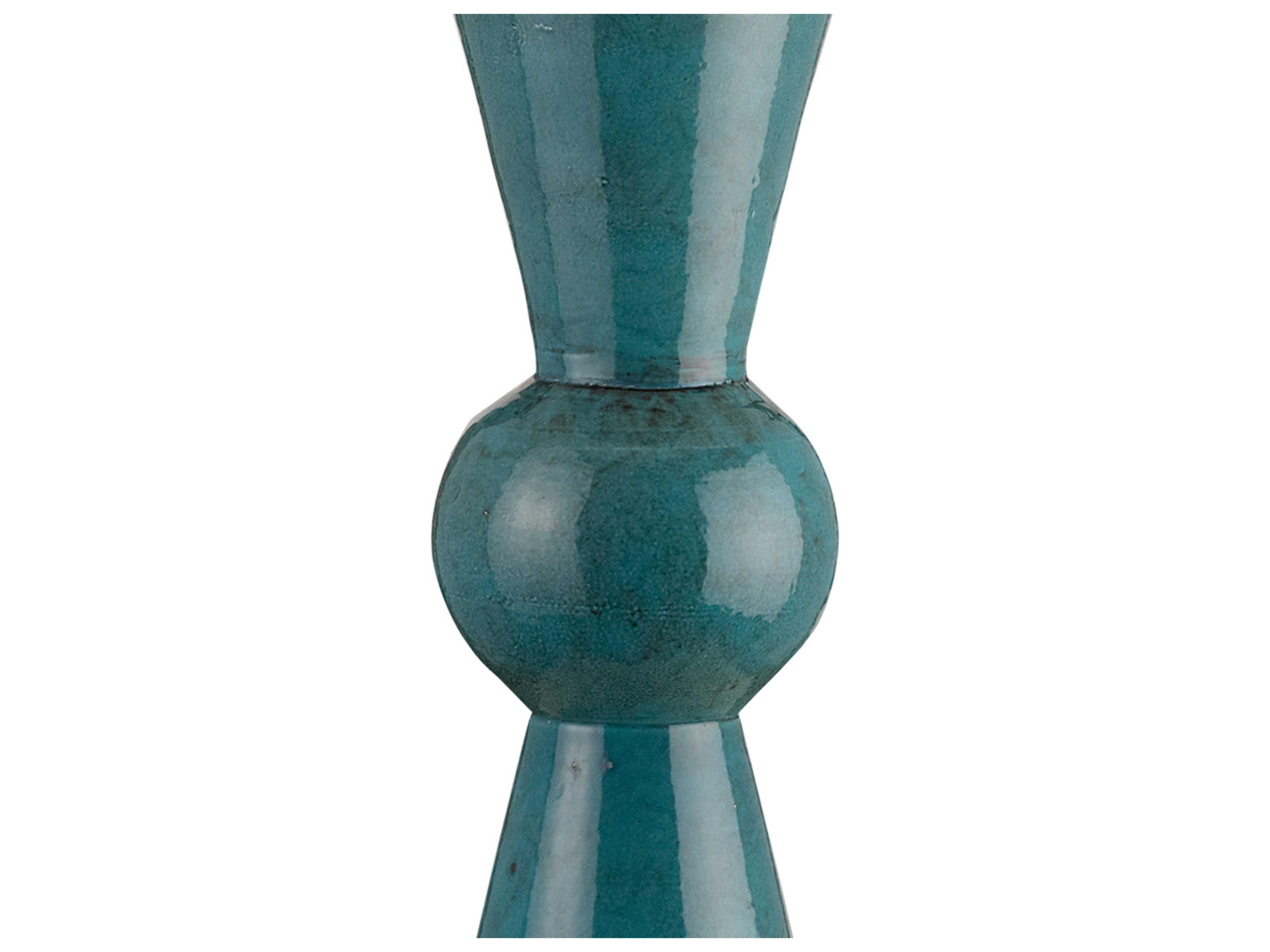 Currey & Company Upbeat Teal Blue Table Lamp