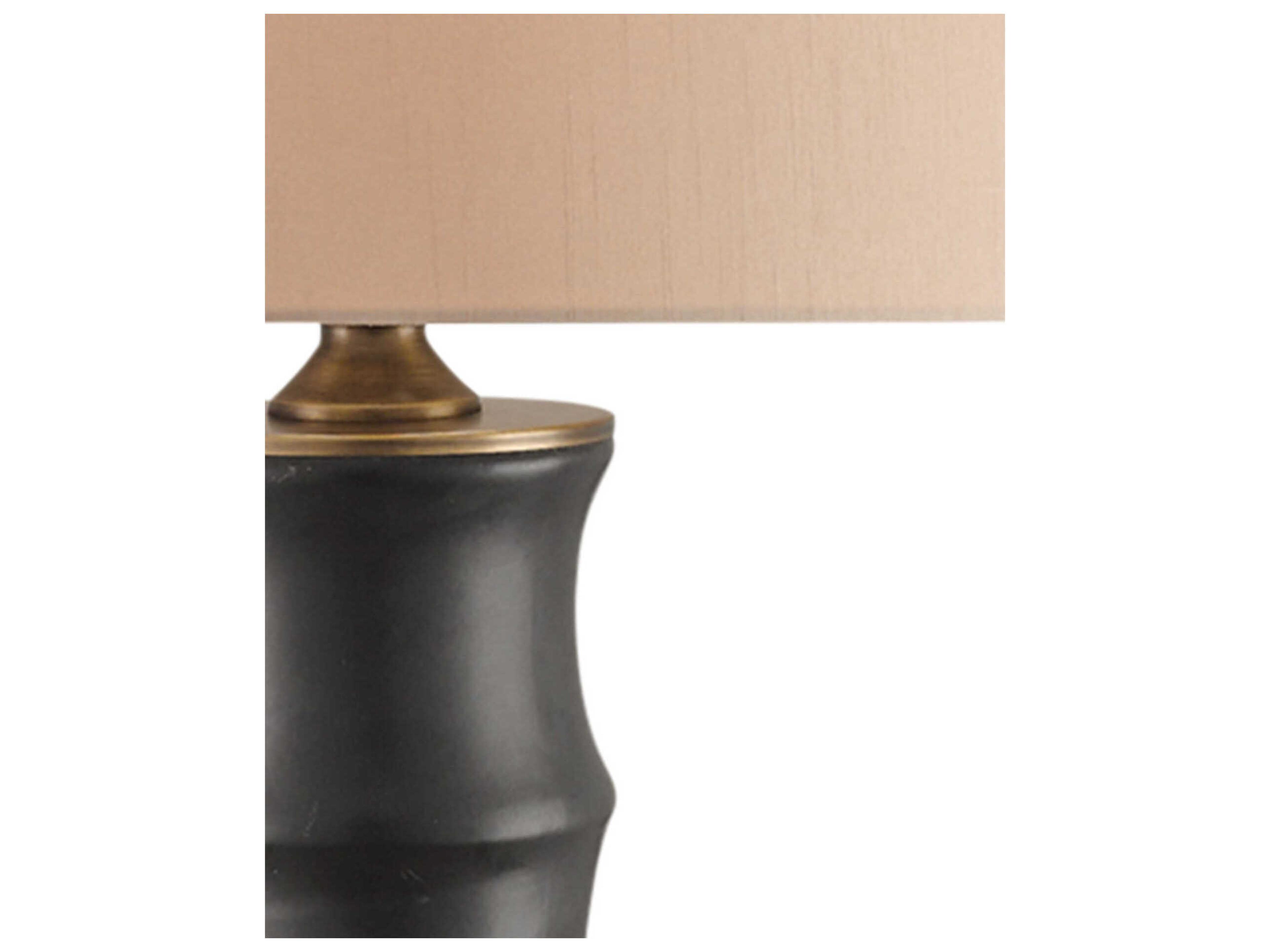 Currey & Company Roark Matte Black antique Brass Table Lamp