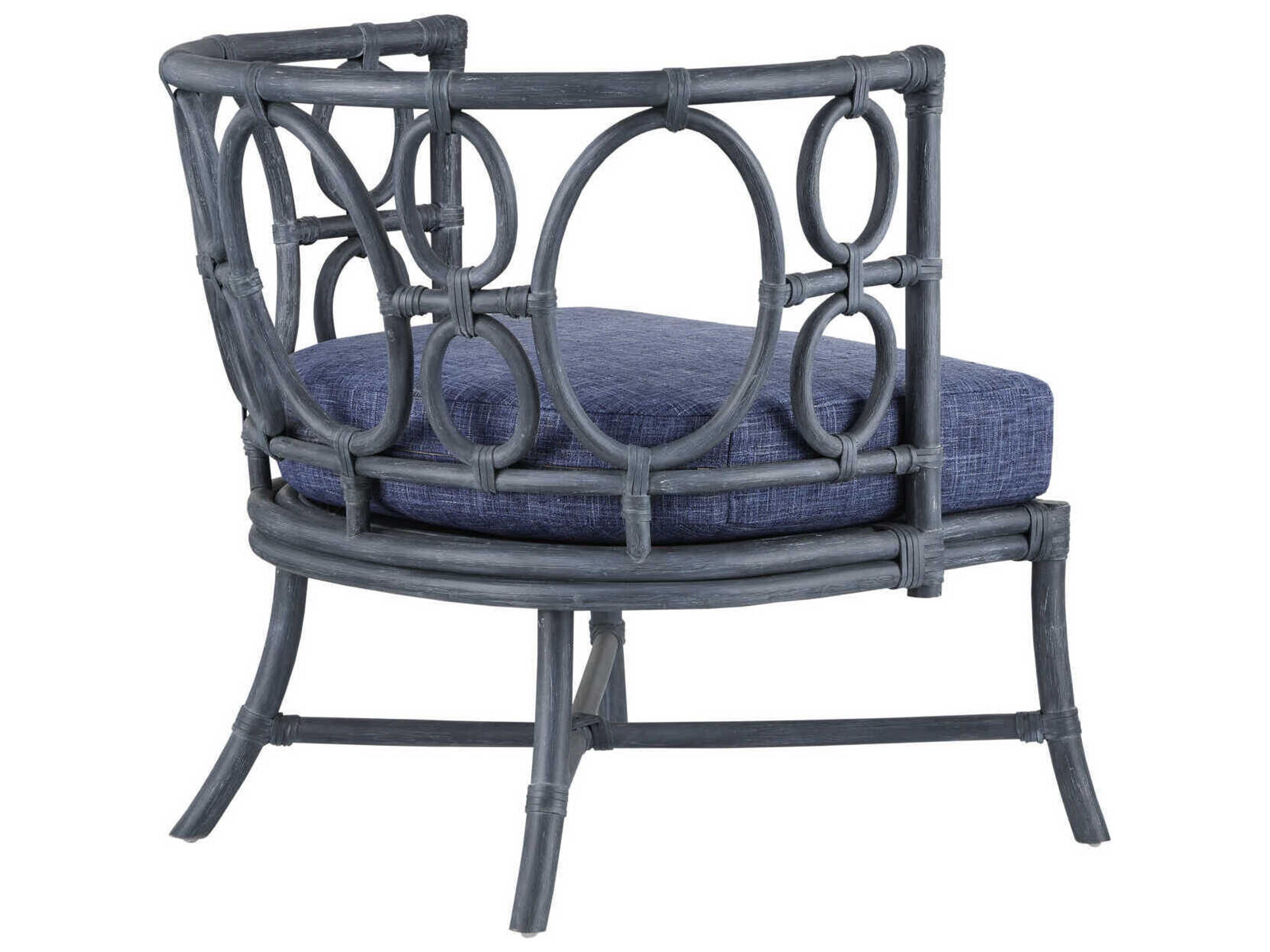 Currey & Company Tegal Blue Fabric Accent Chair