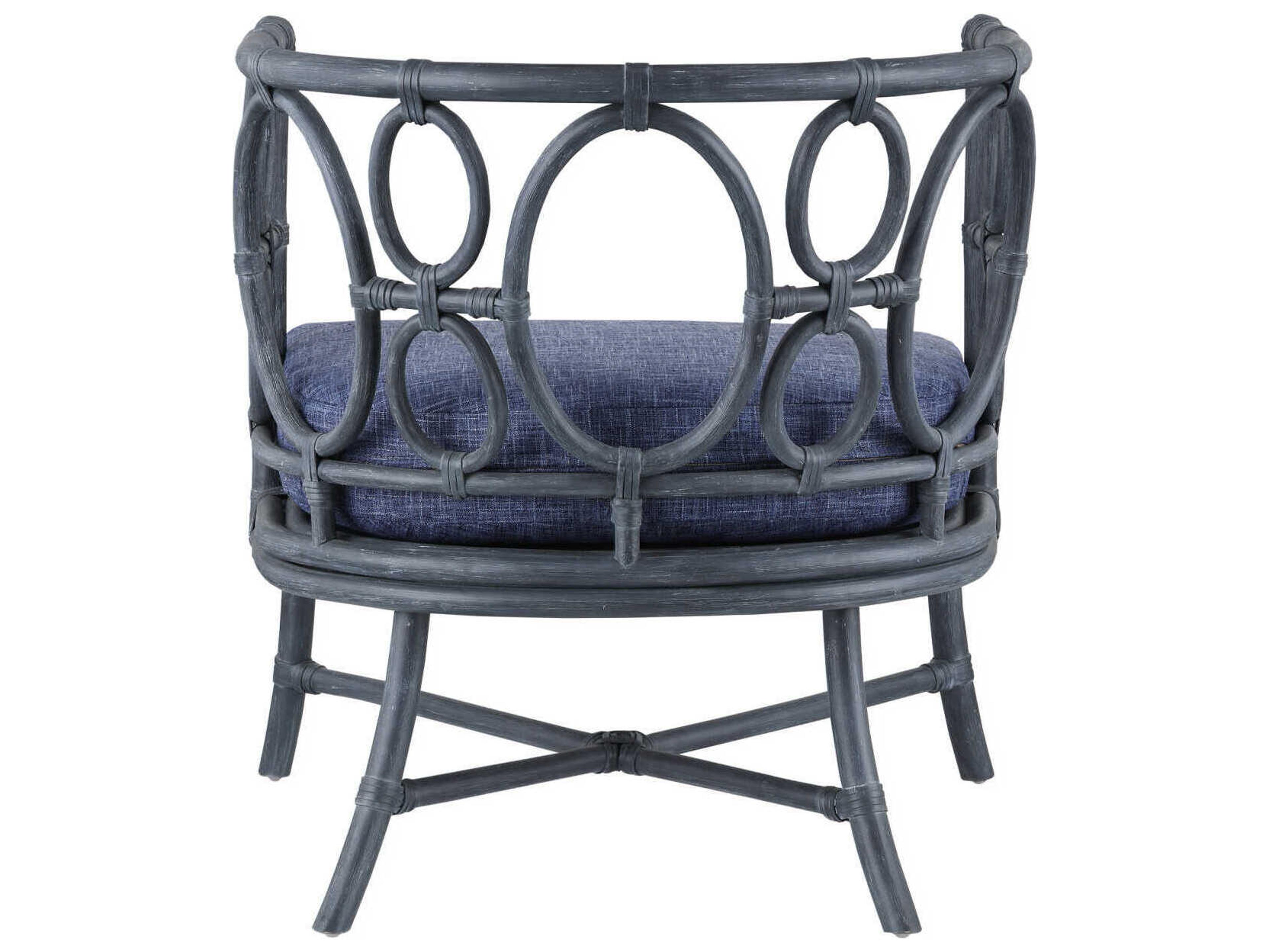 Currey & Company Tegal Blue Fabric Accent Chair