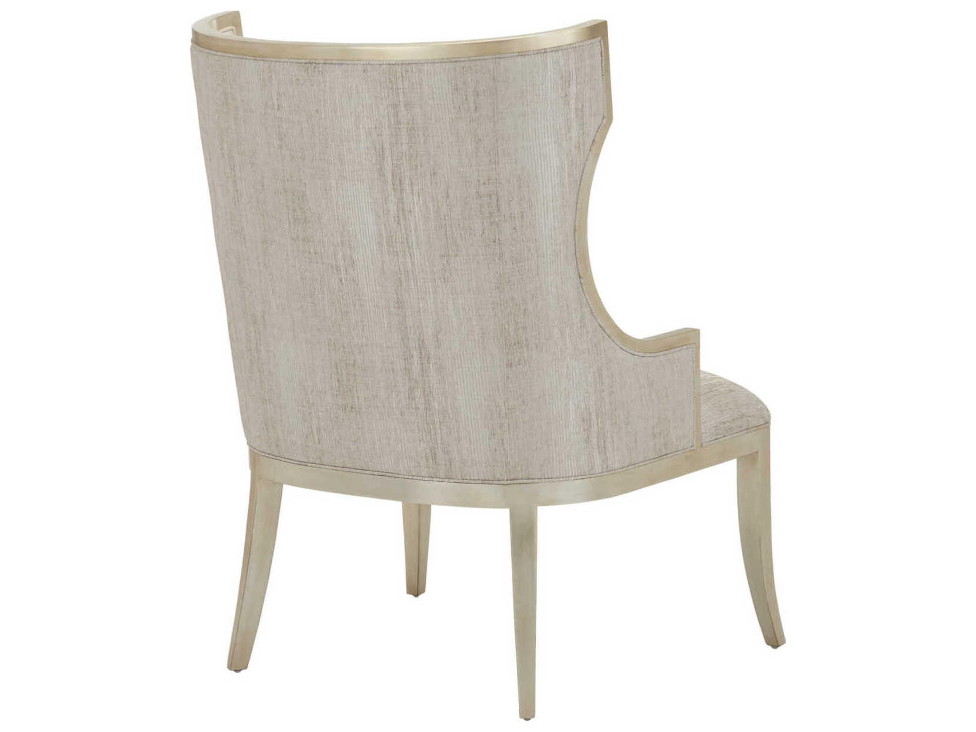 Currey & Company Garson Silver Fabric Accent Chair