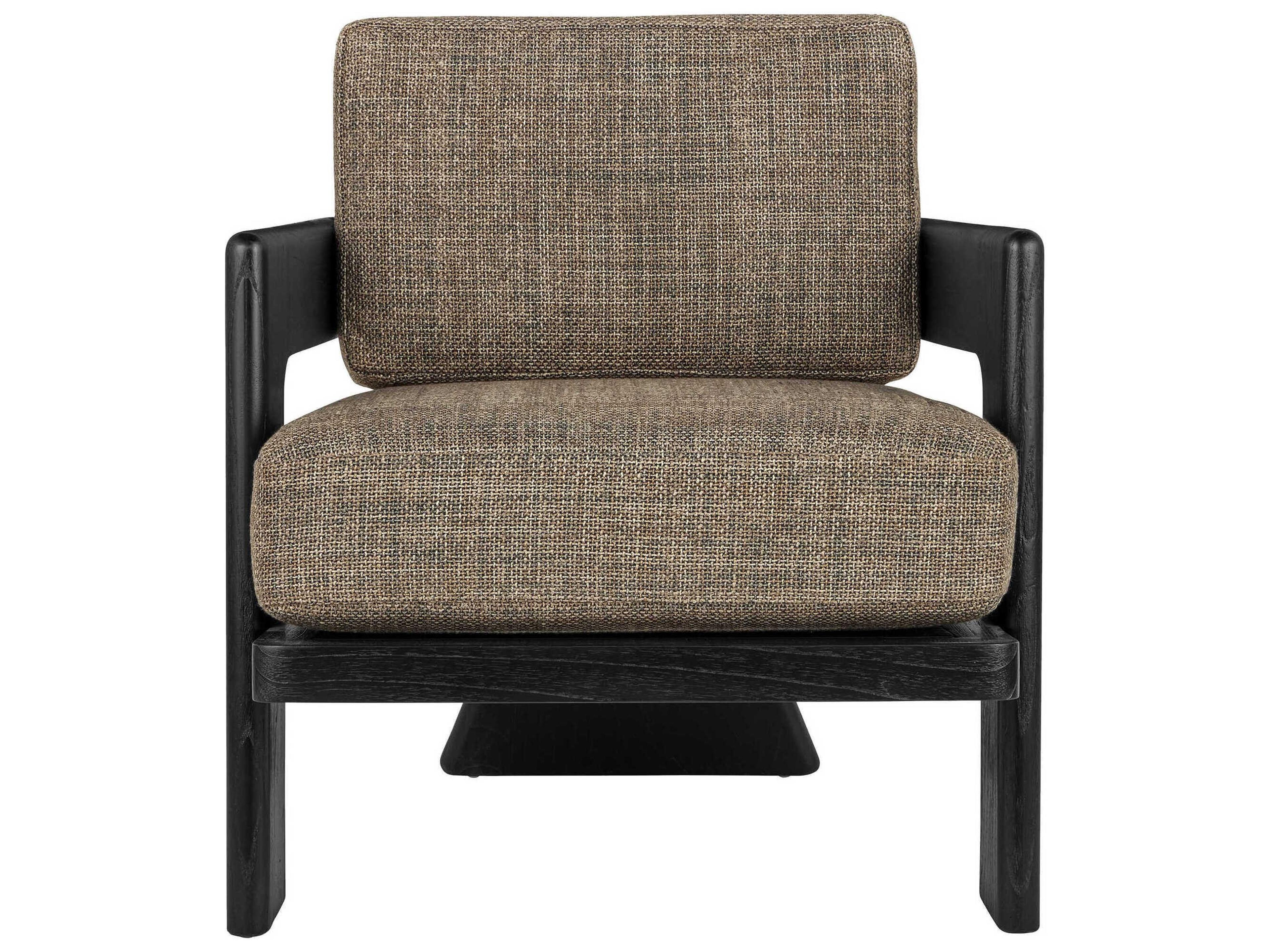 Currey & Company Theo Brown Fabric Accent Chair