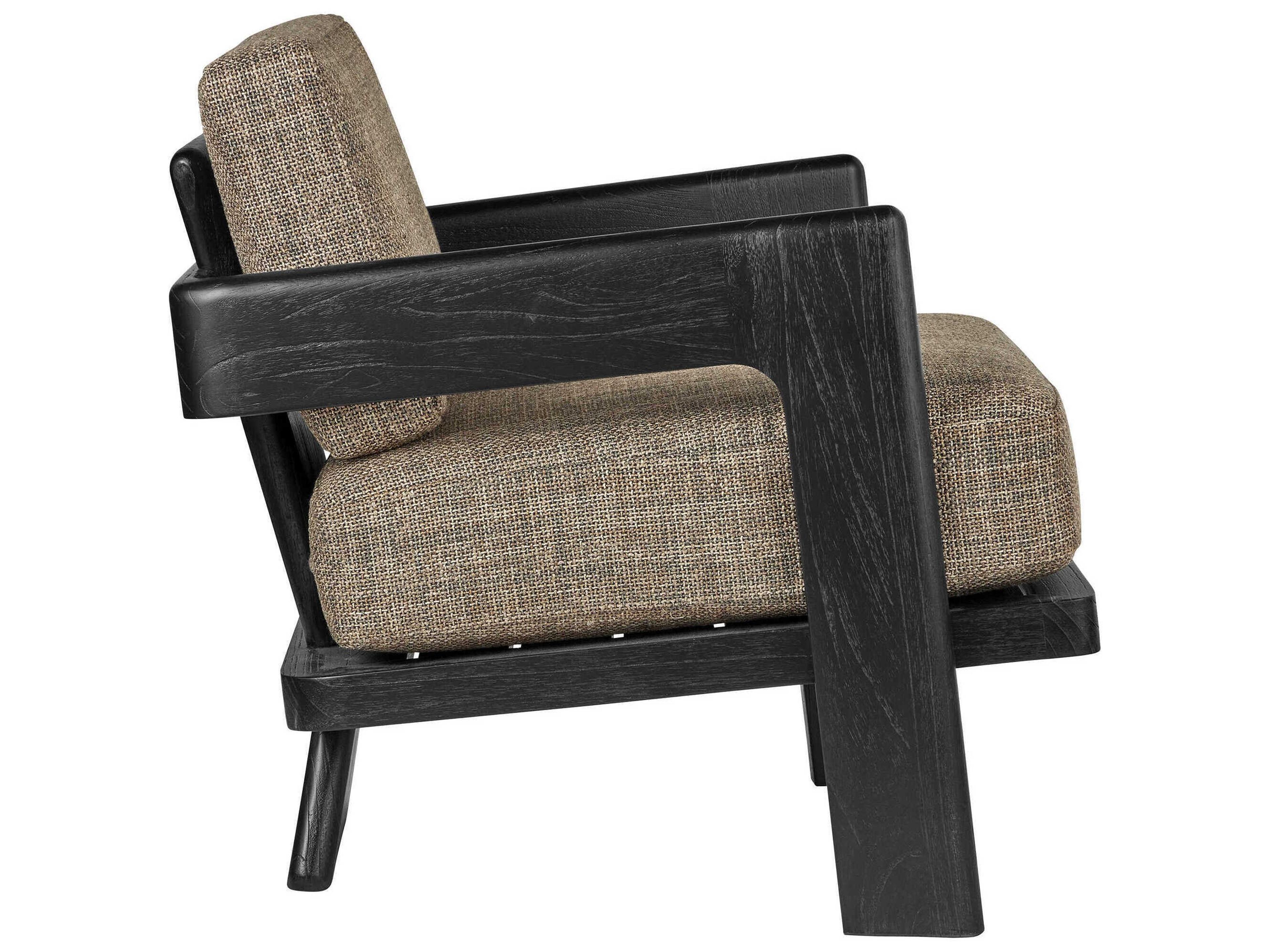 Currey & Company Theo Brown Fabric Accent Chair