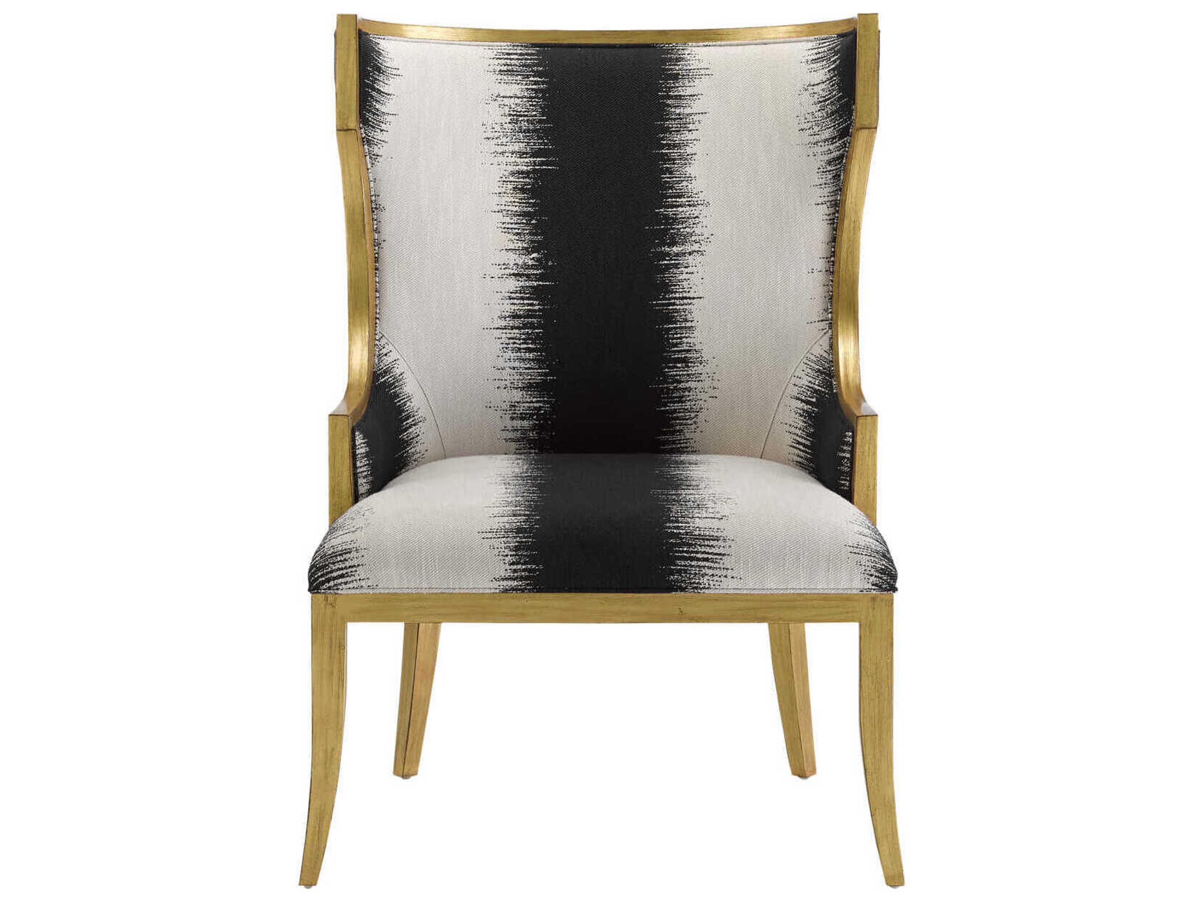 Currey & Company Garson Black Fabric Accent Chair