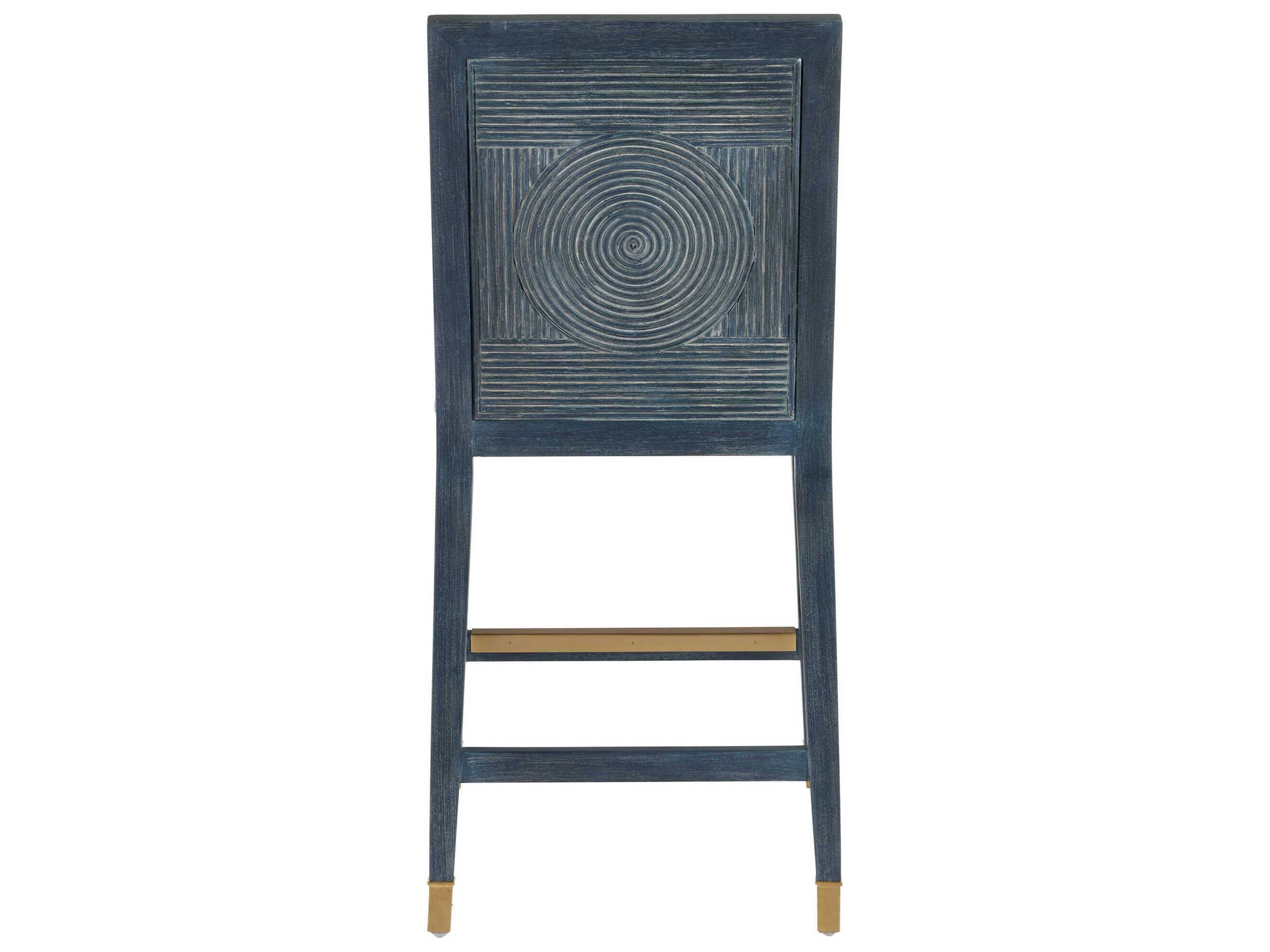 Currey & Company Santos Upholstered Mahogany Wood Counter Stool