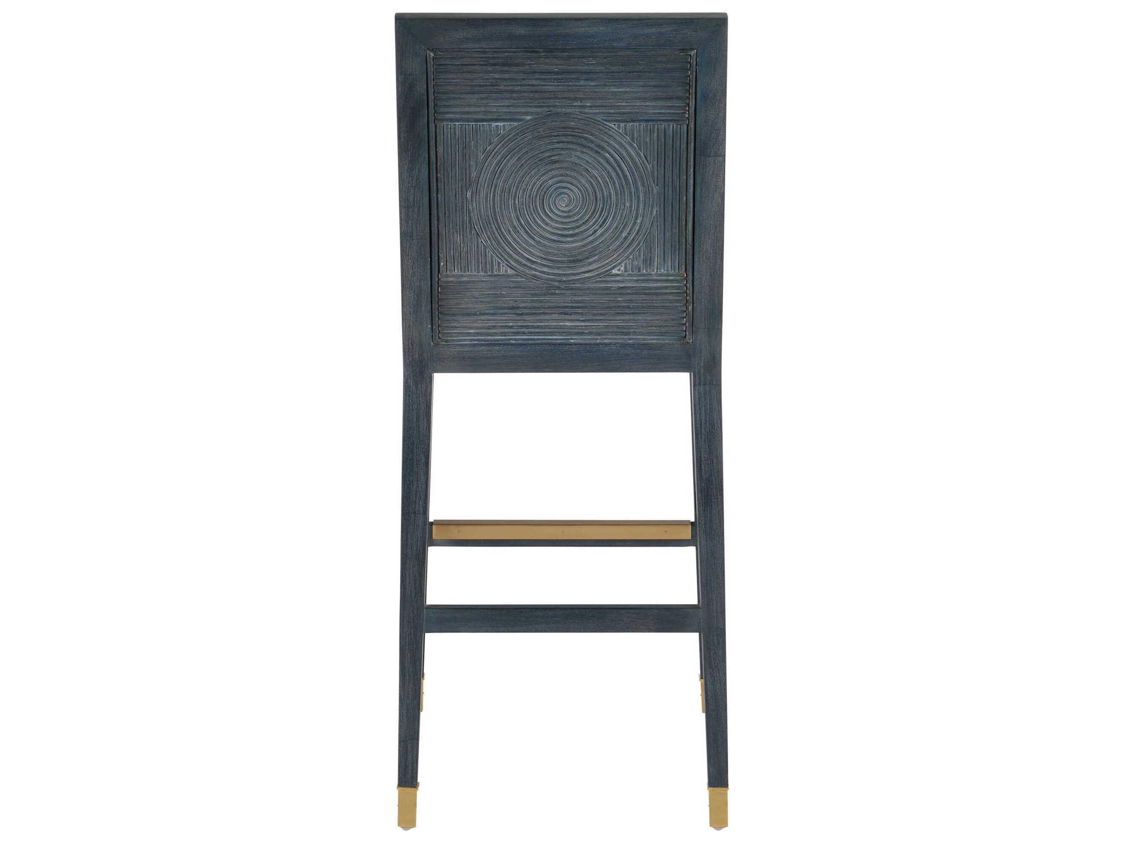 Currey & Company Santos Upholstered Mahogany Wood Bar Stool