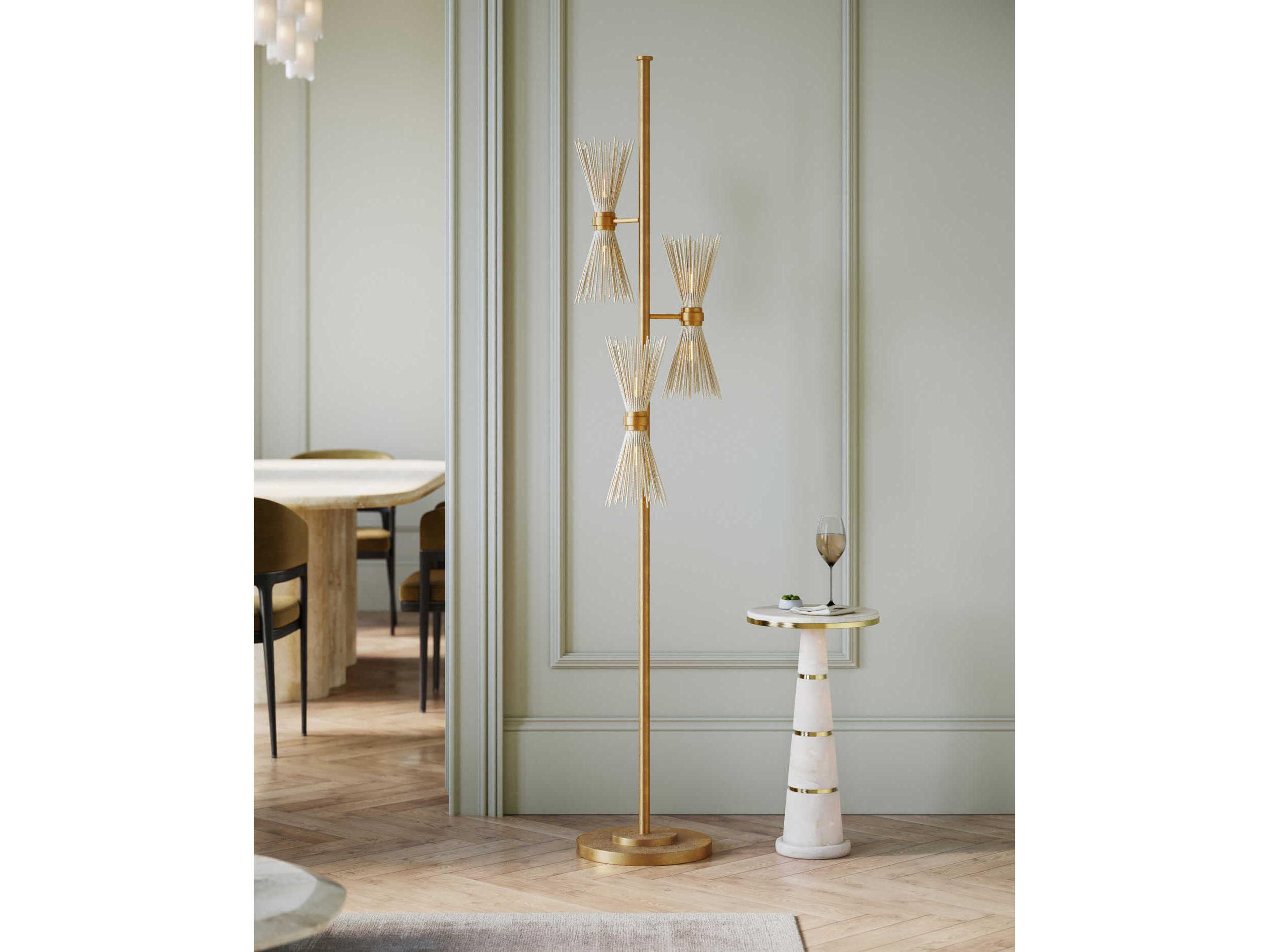 Currey & Company Novatude Gold Floor Lamp