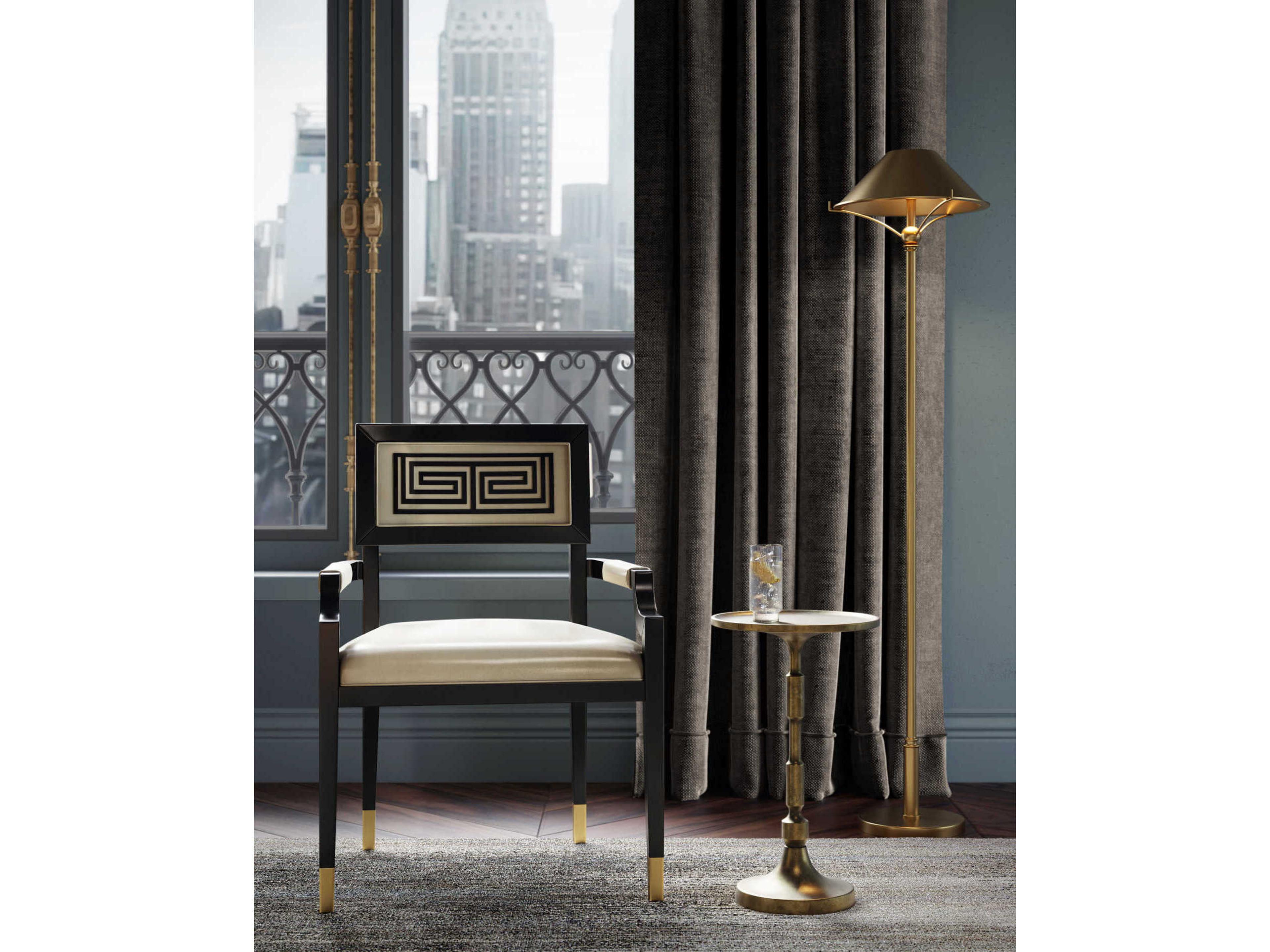 Currey & Company Maarla Polished Brass Floor Lamp