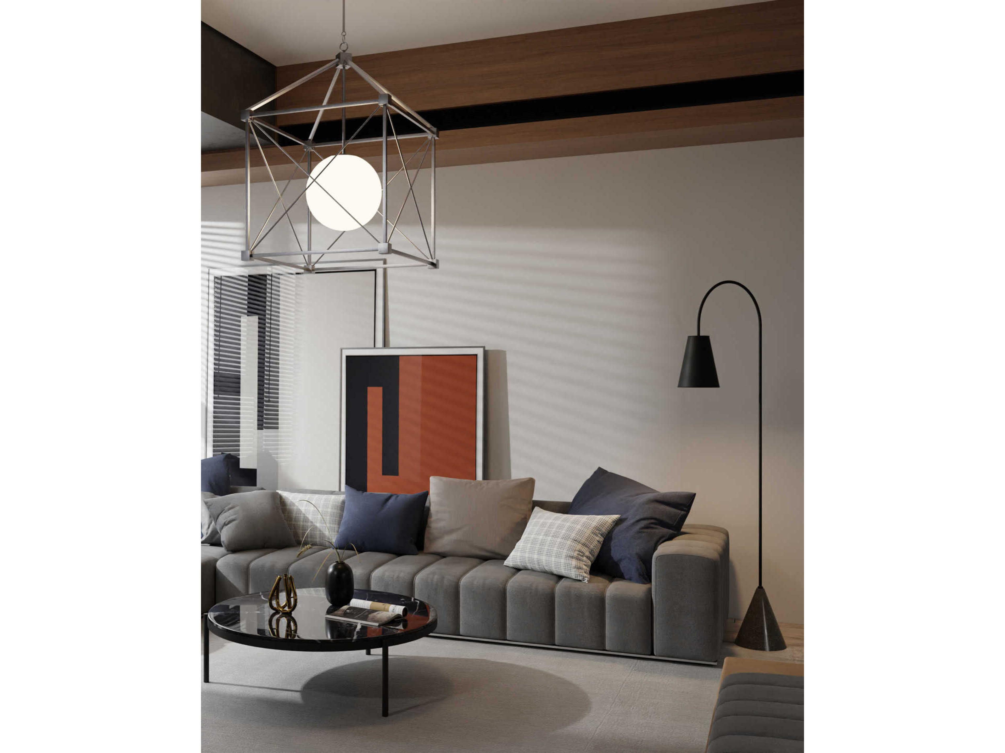 Currey & Company Lotz Black Iron Silver Floor Lamp