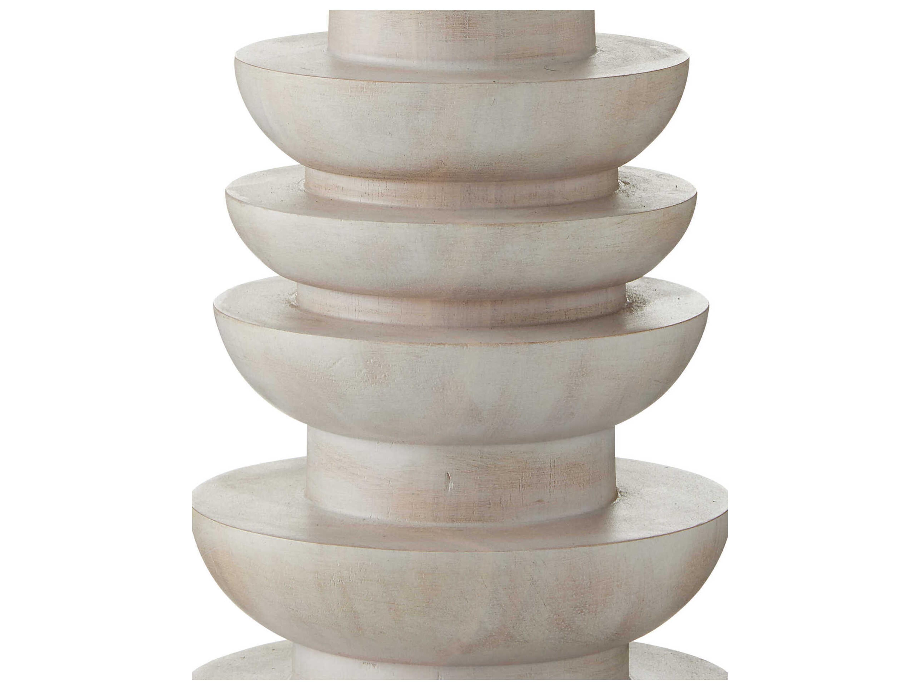 Currey & Company Malayan Whitewash Floor Lamp