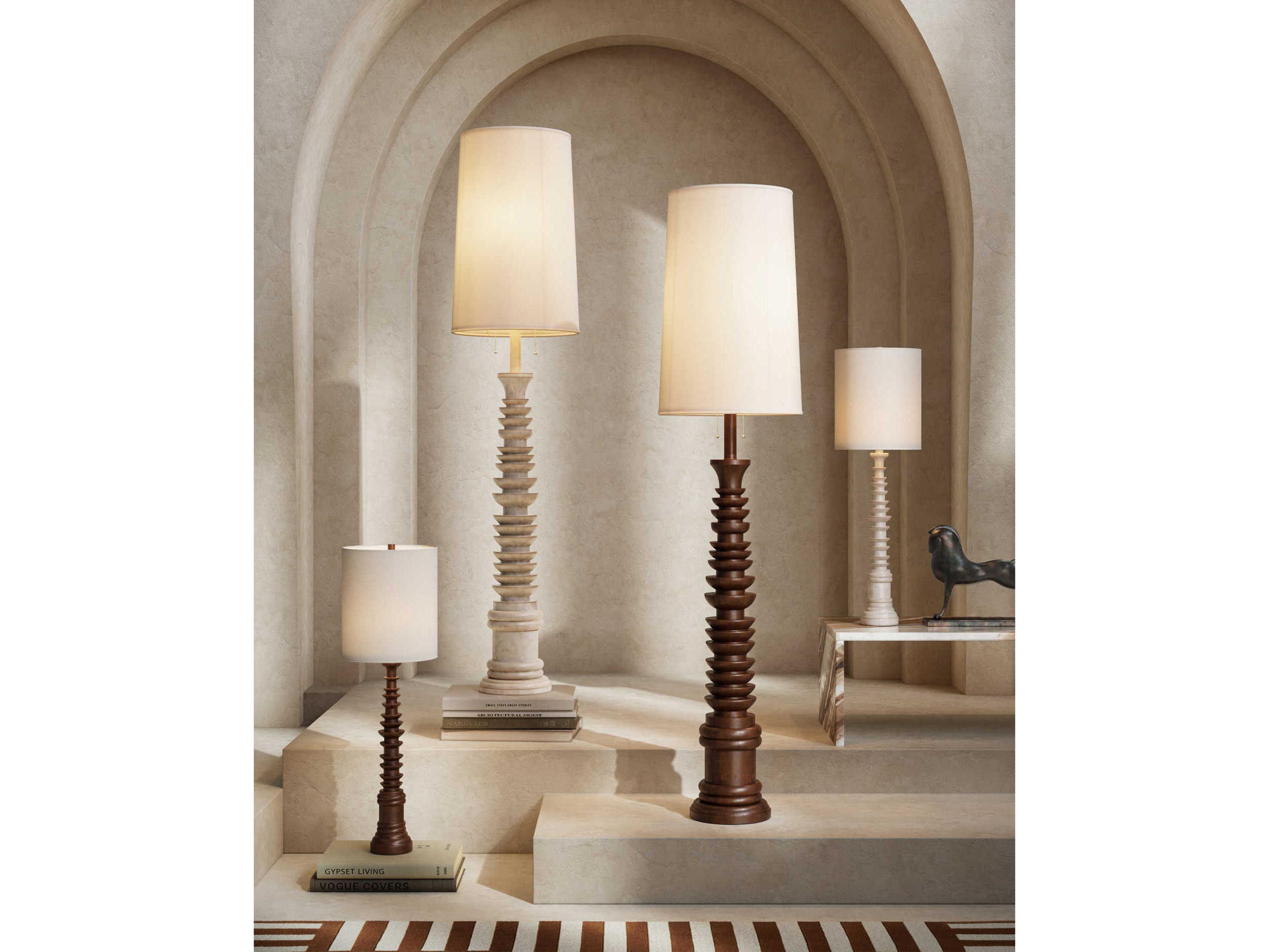 Currey & Company Malayan Whitewash Floor Lamp