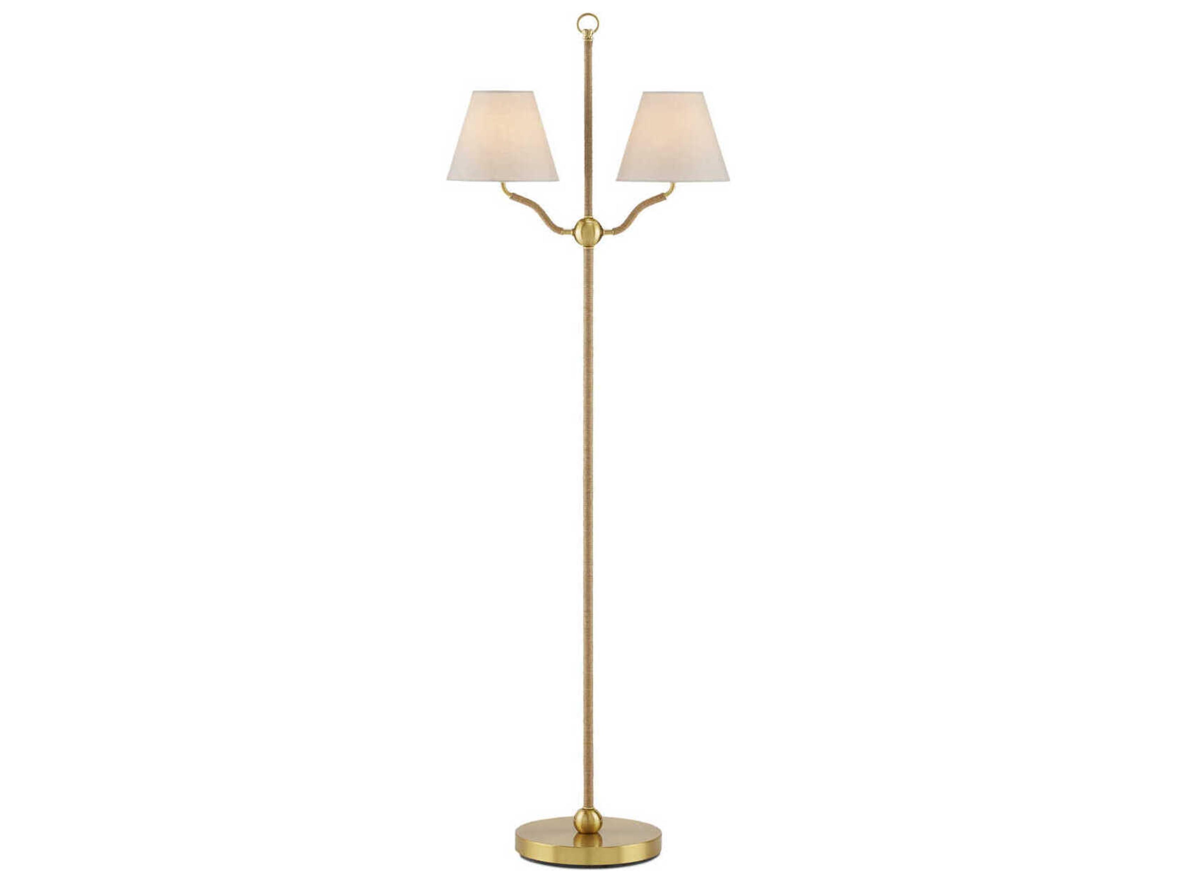 Currey & Company Sirocco Antique Brass Floor Lamp