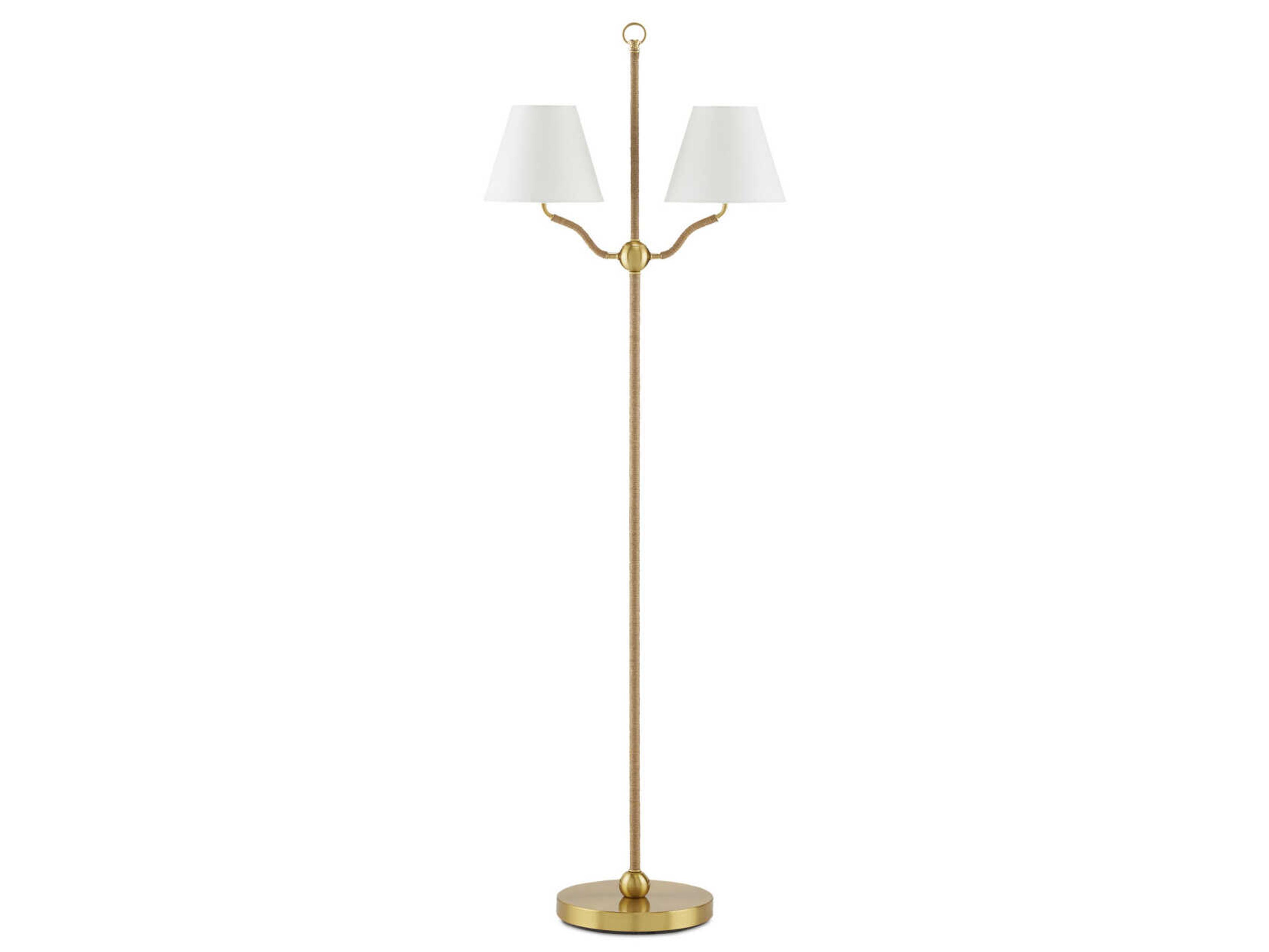 Currey & Company Sirocco Antique Brass Floor Lamp