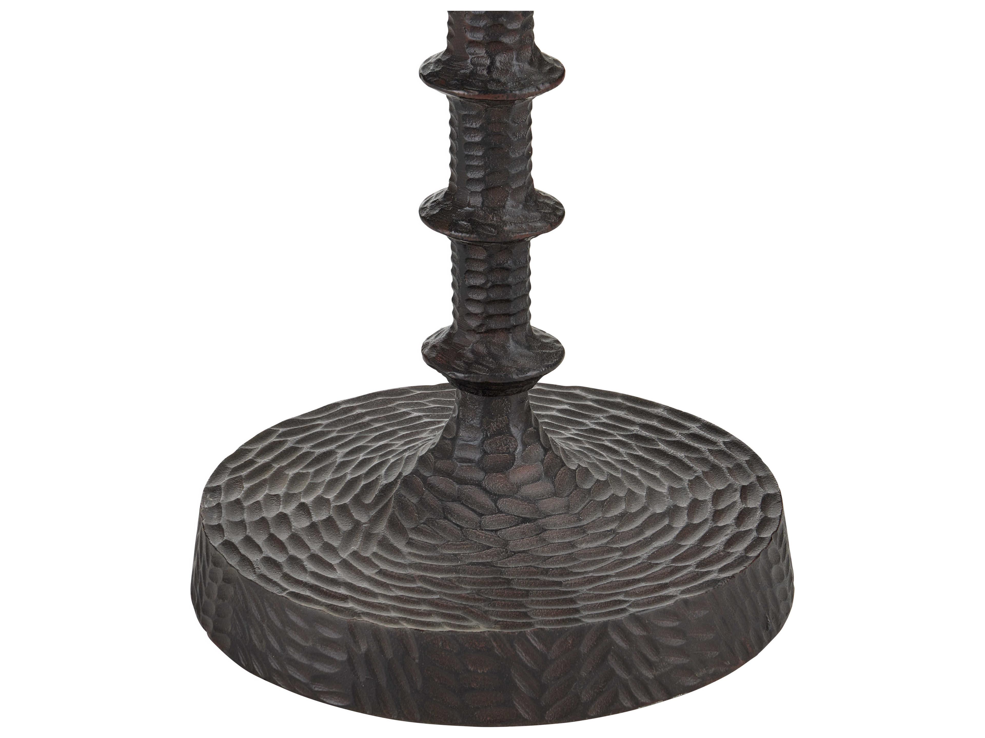 Currey & Company Gallo Bronze Natural Linen Floor Lamp