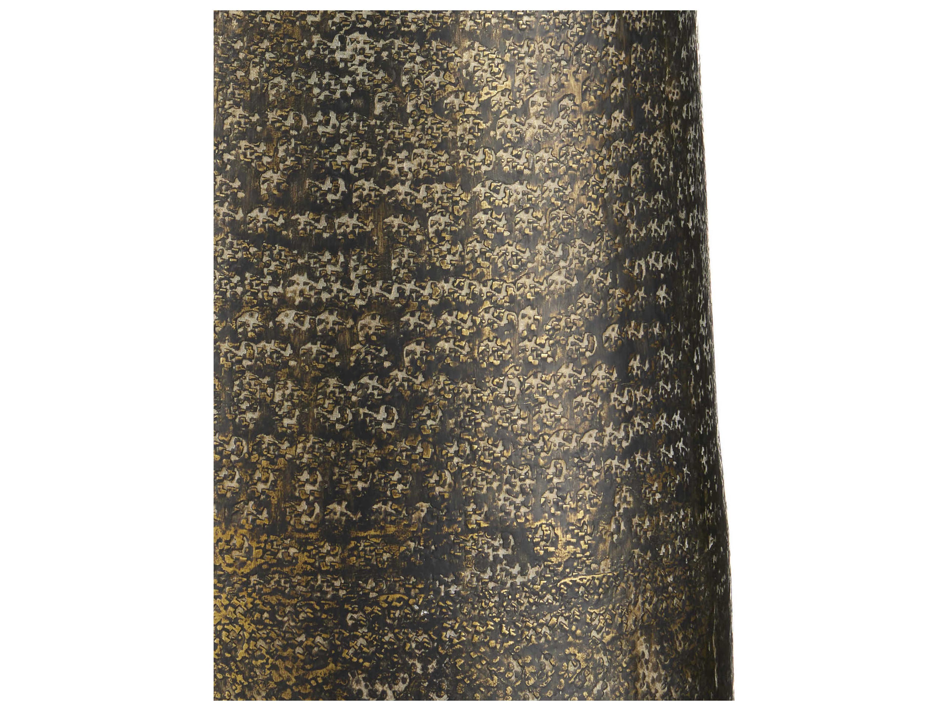 Currey & Company Brigadier Antique Brass Black Whitewash Floor Lamp