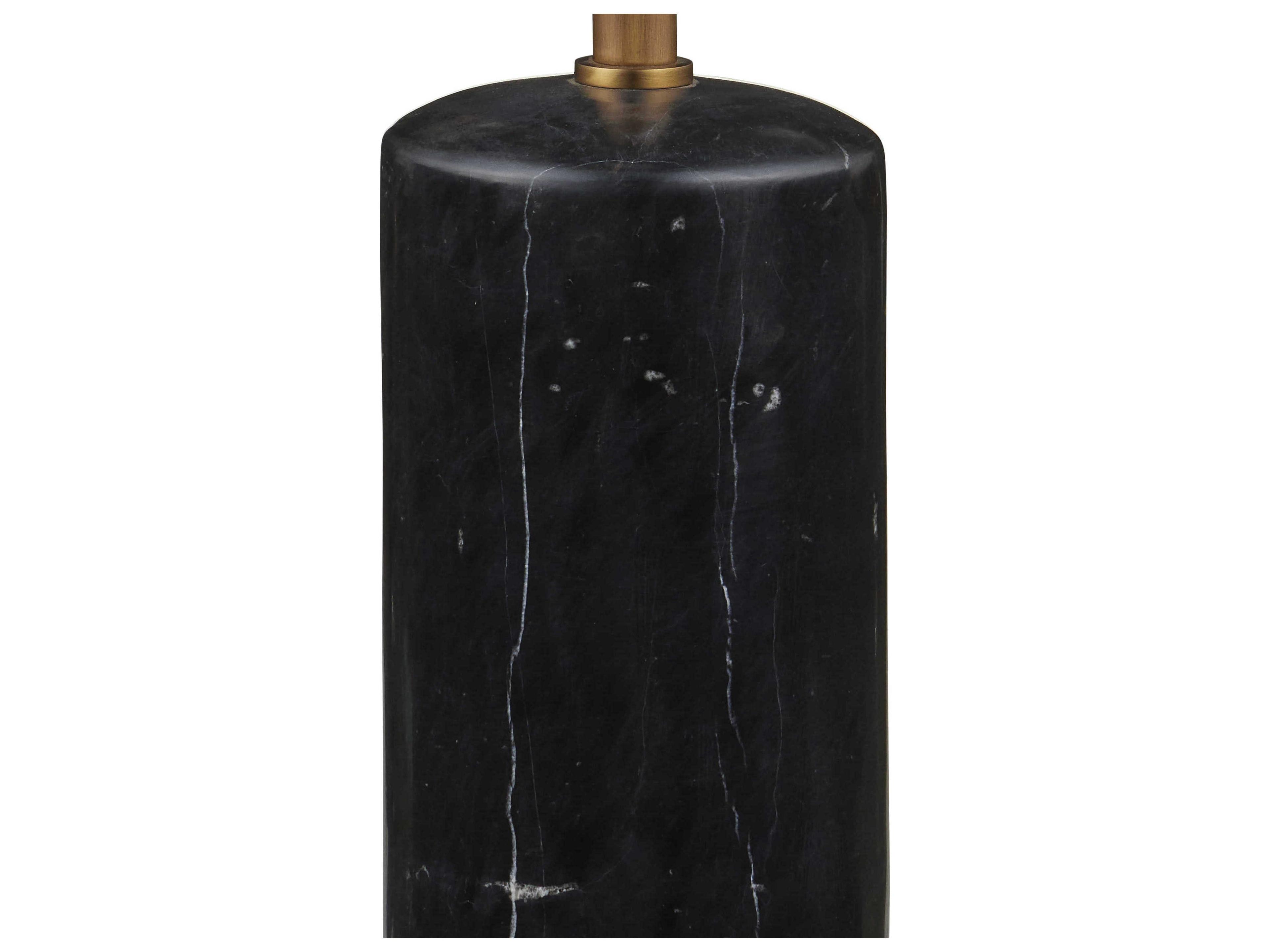 Currey & Company Martini Black Brushed Brass Floor Lamp