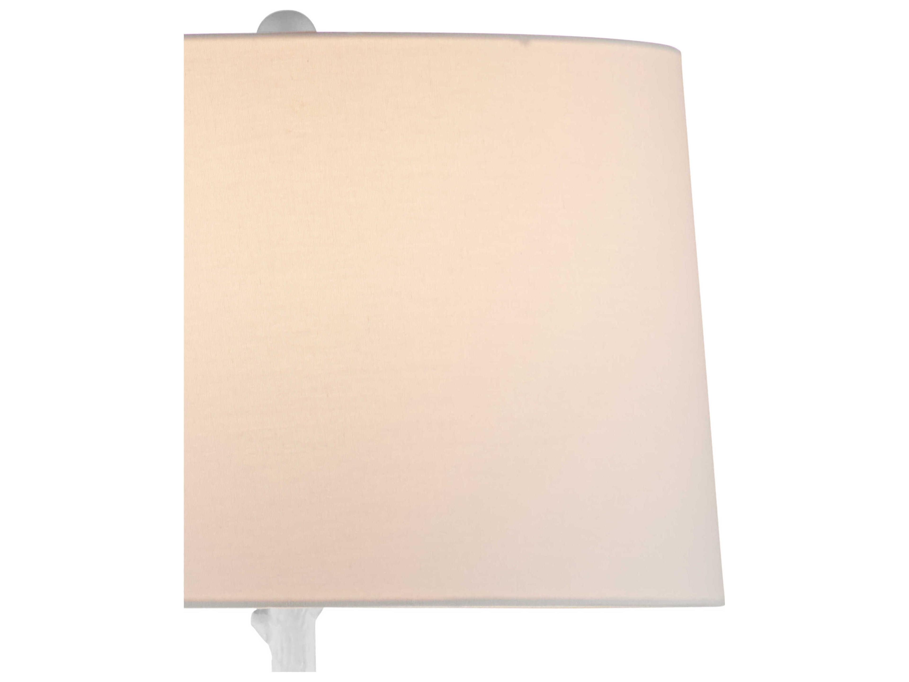 Currey & Company Piaf Gesso White Floor Lamp